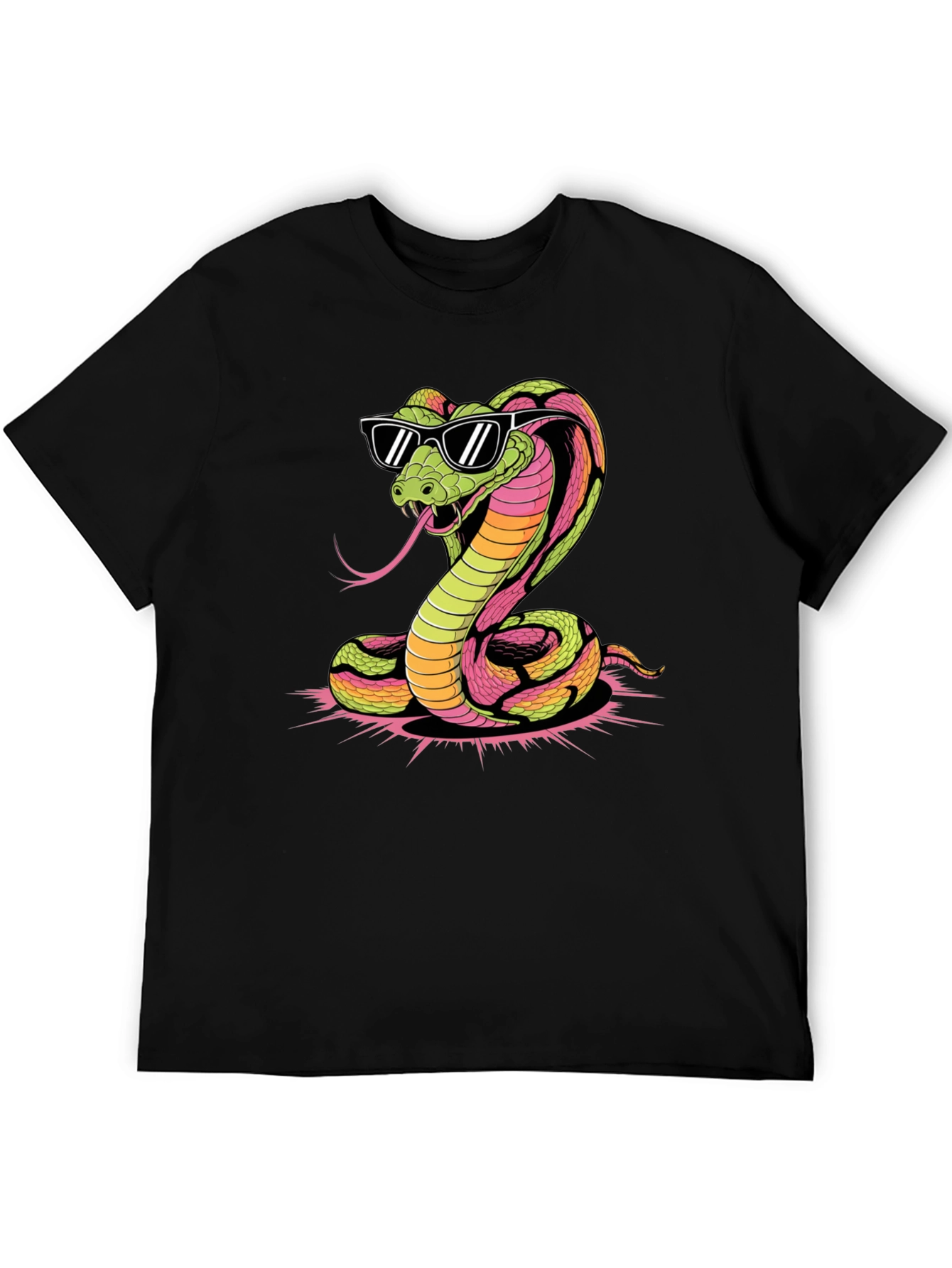 Cool Cobra Graphic Tee - Black