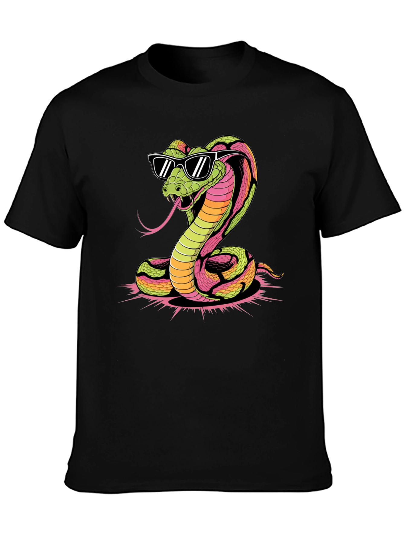 Cool Cobra Graphic Tee - Black