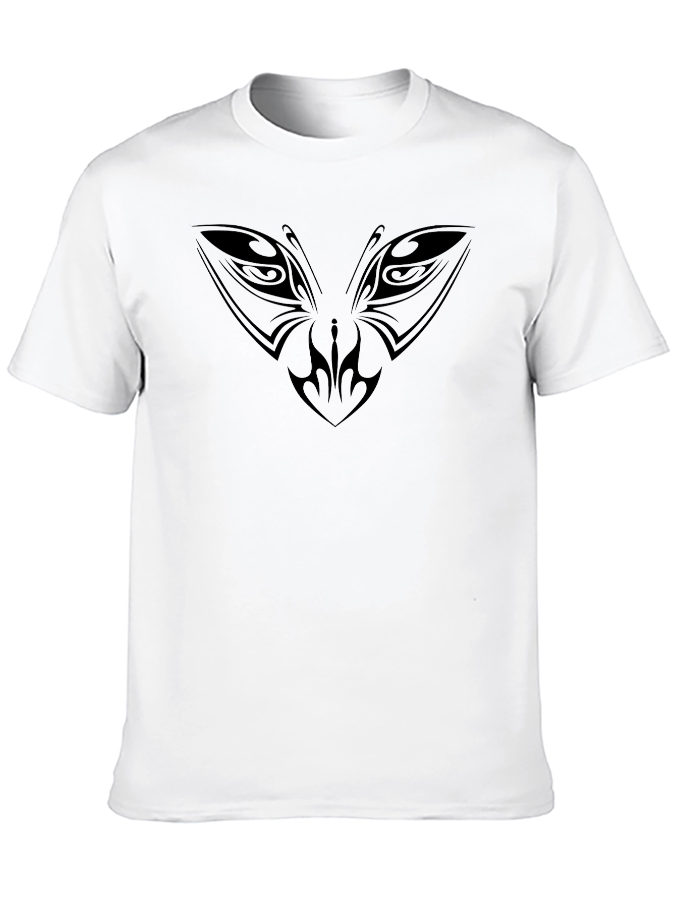 Butterfly Tattoo Graphic Tee - Black Cotton Comfort