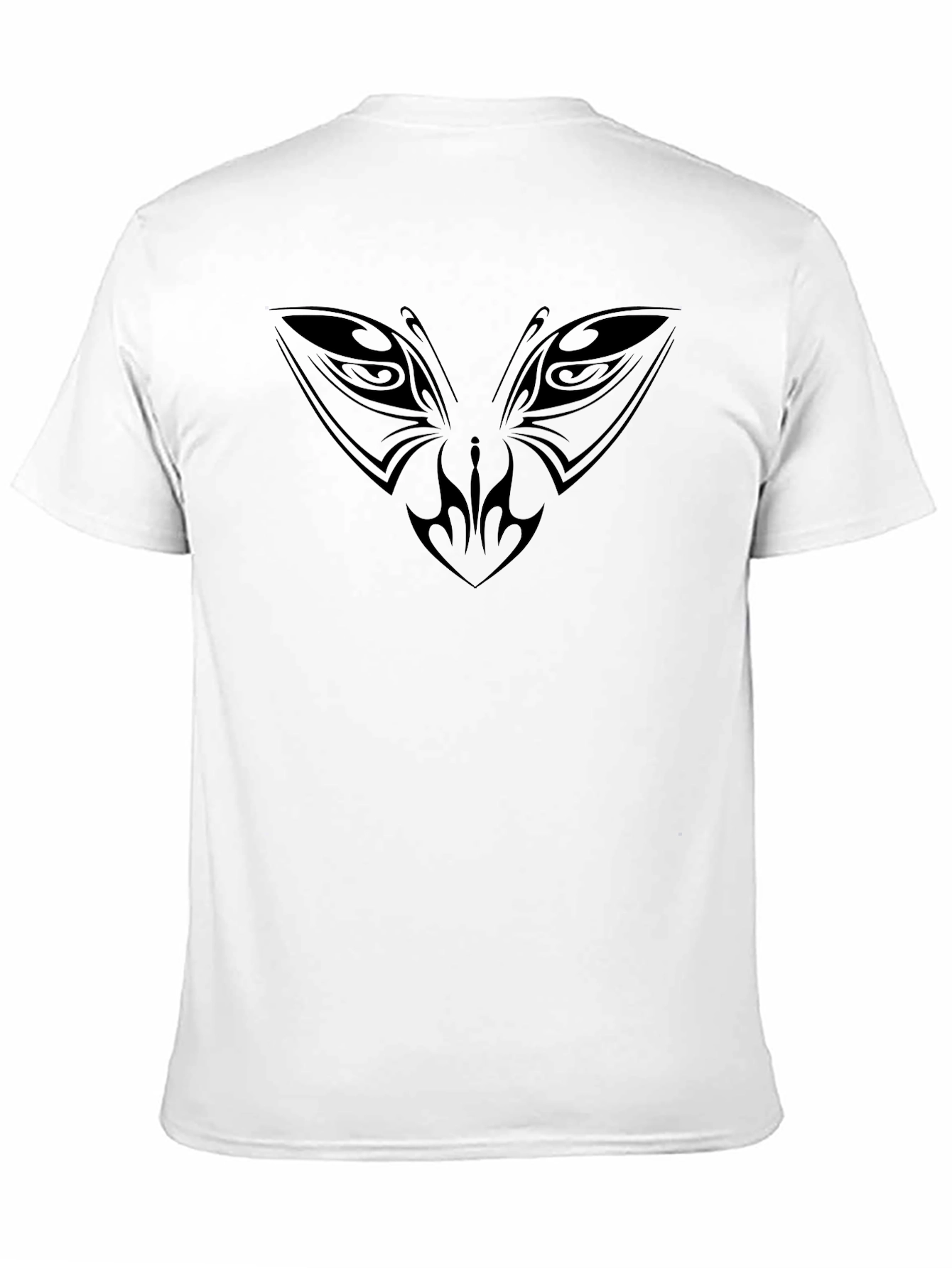 Butterfly Tattoo Graphic Tee - Black Cotton Comfort