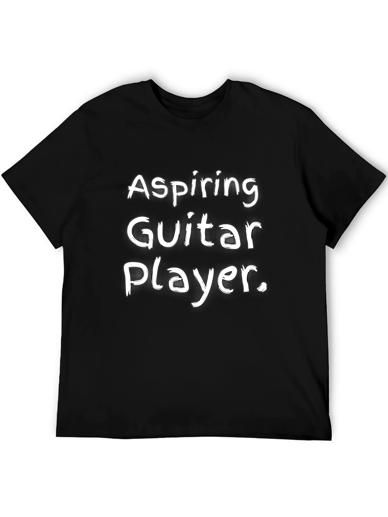 Aspiring Guitar Player Black Graphic Tee Shirt