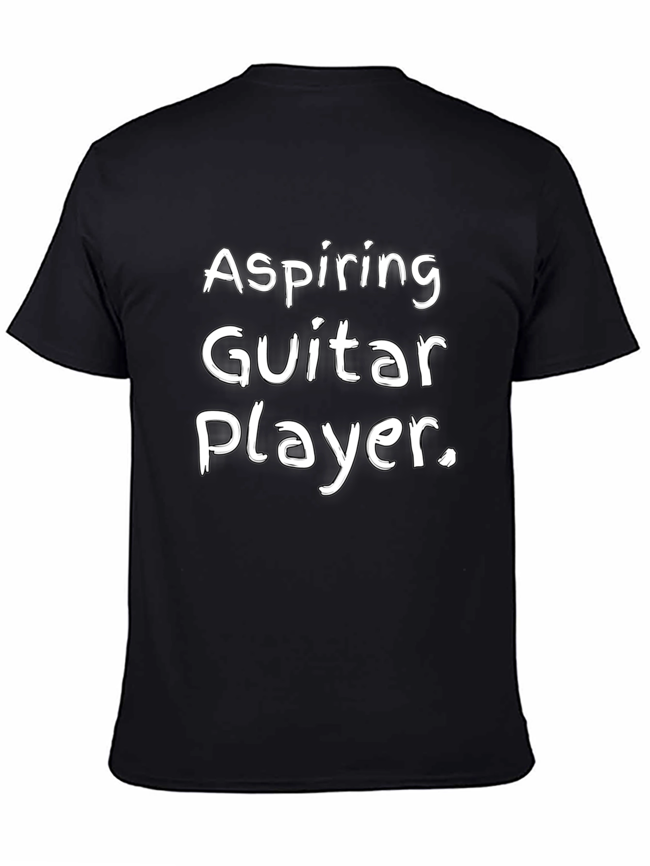 Aspiring Guitar Player Black Graphic Tee Shirt