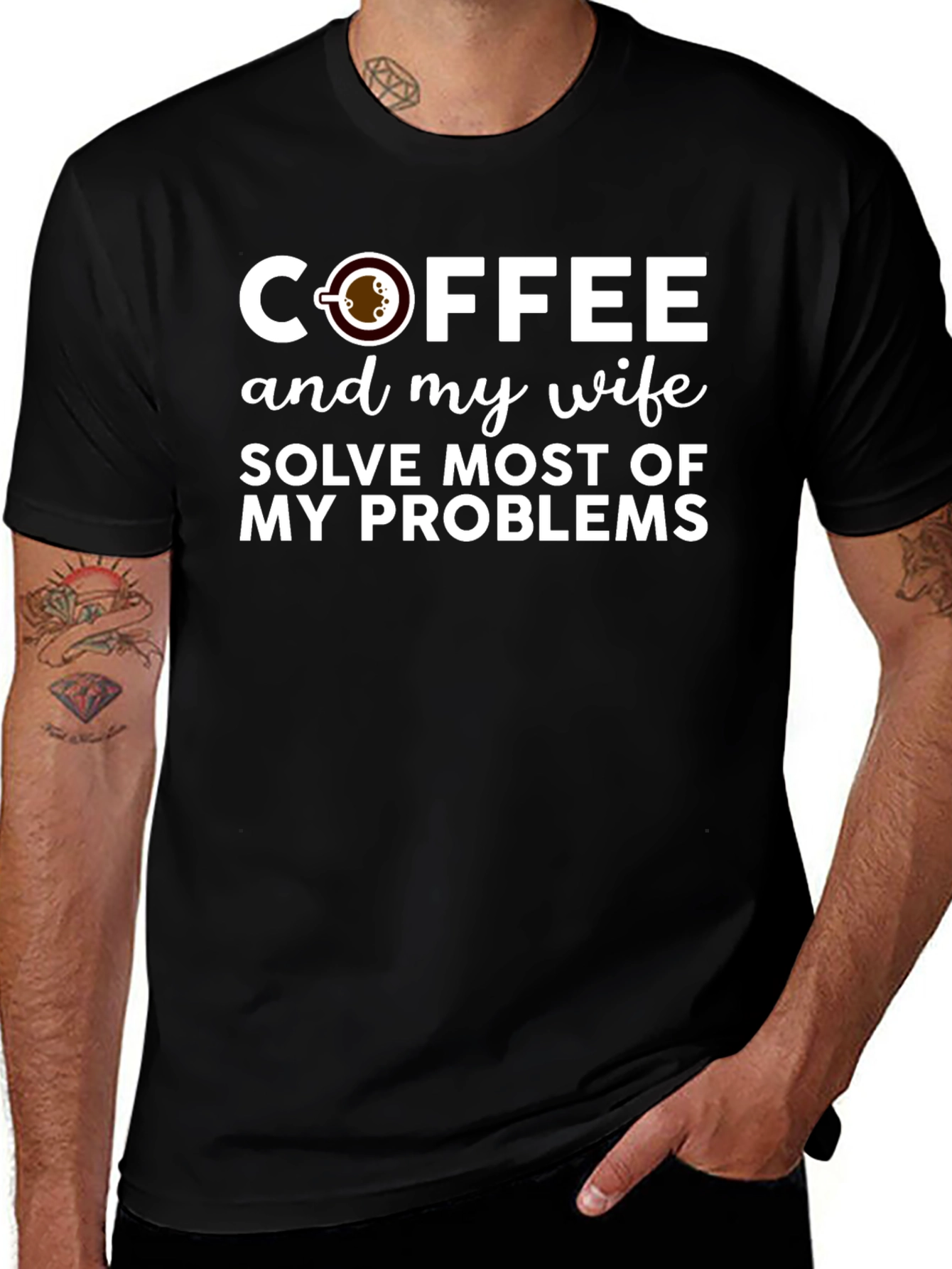 Coffee and My Wife Solve Problems T-Shirt