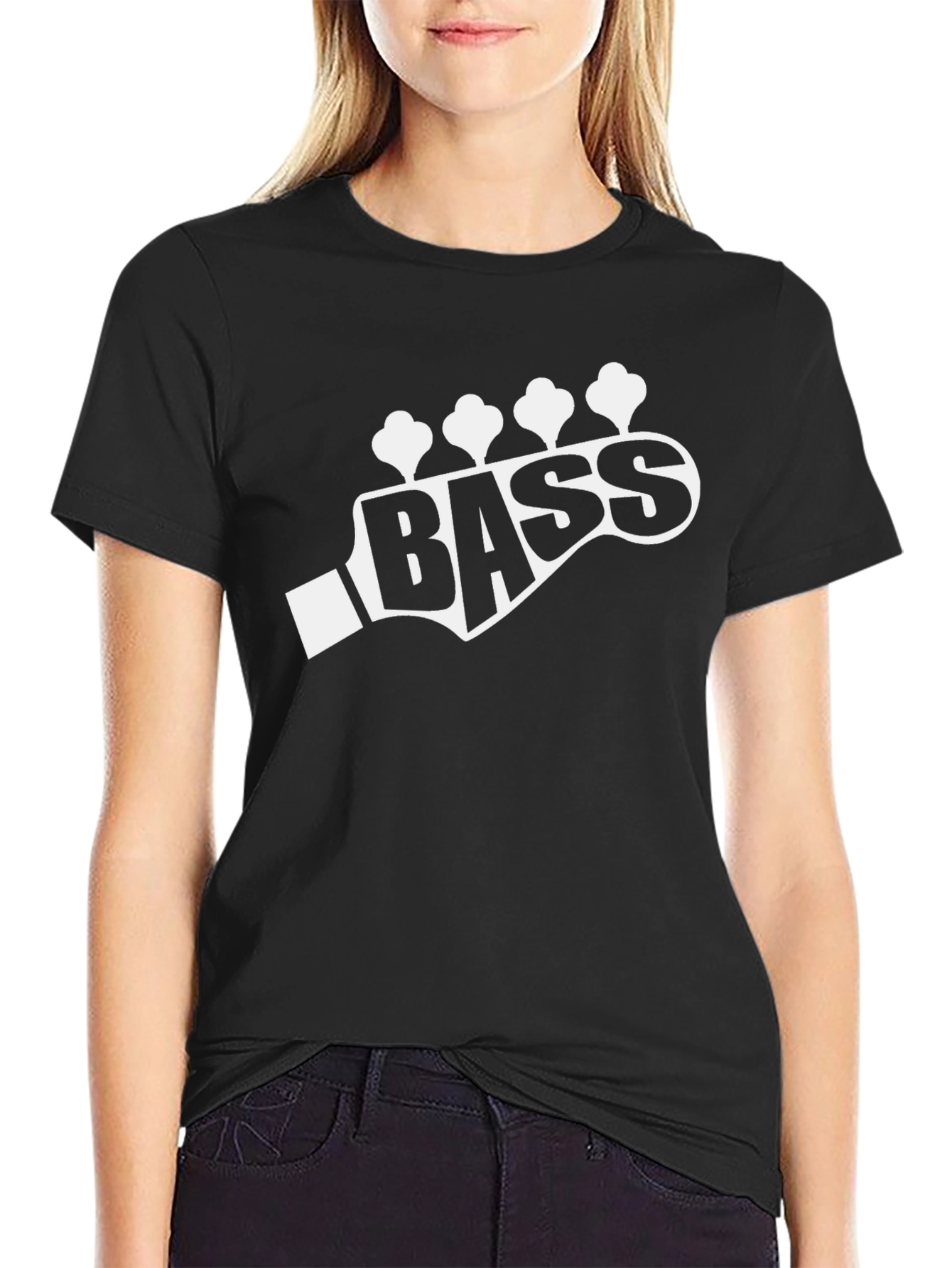 Bass Guitar Headstock T-Shirt - Music Lover Tee