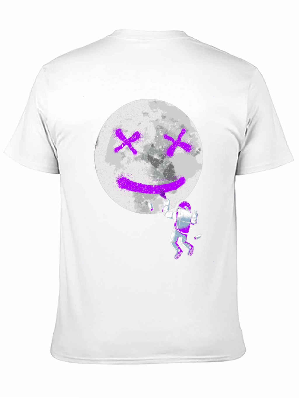 Astronaut Moon Graffiti Black T-Shirt