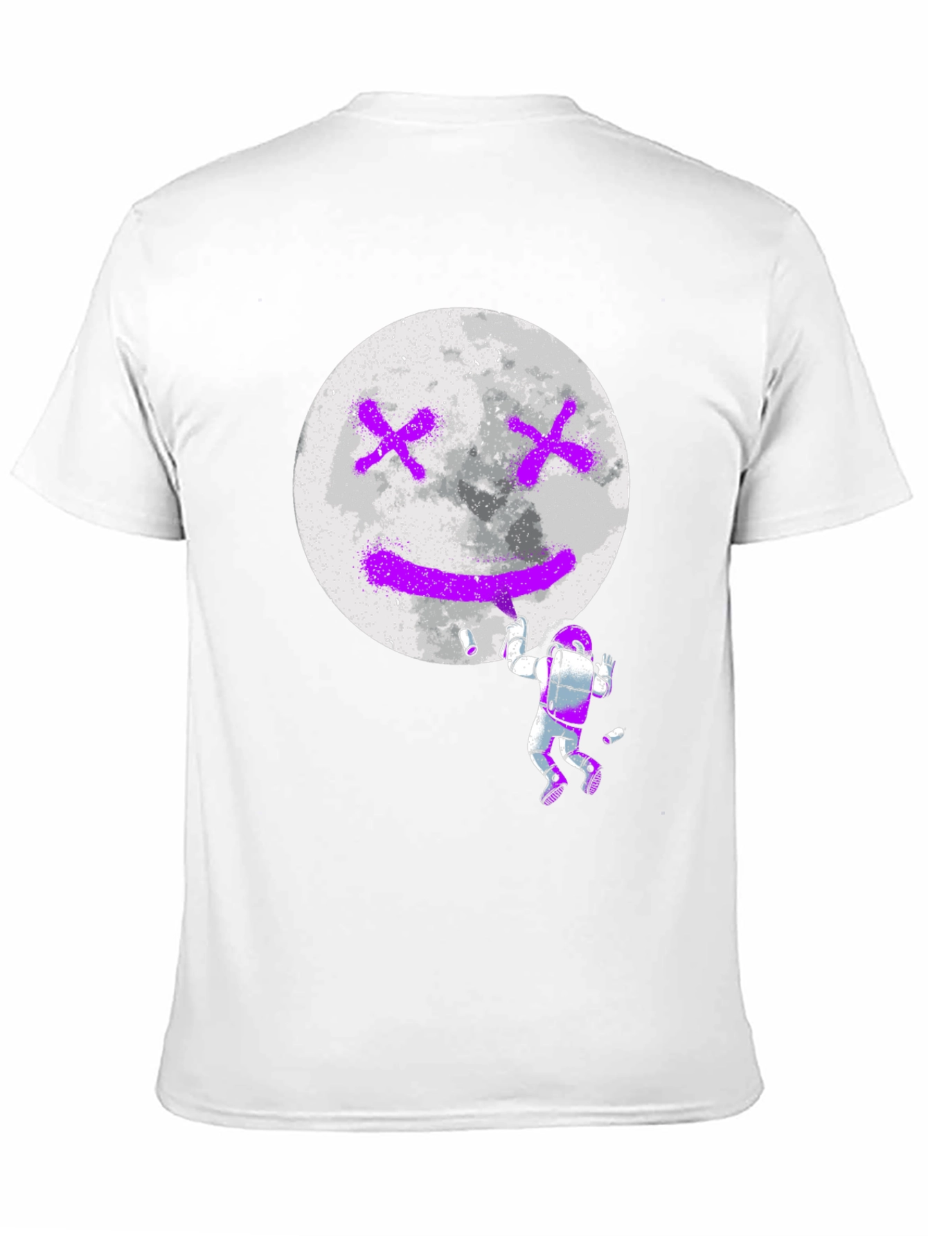 Astronaut Moon Graffiti Black T-Shirt