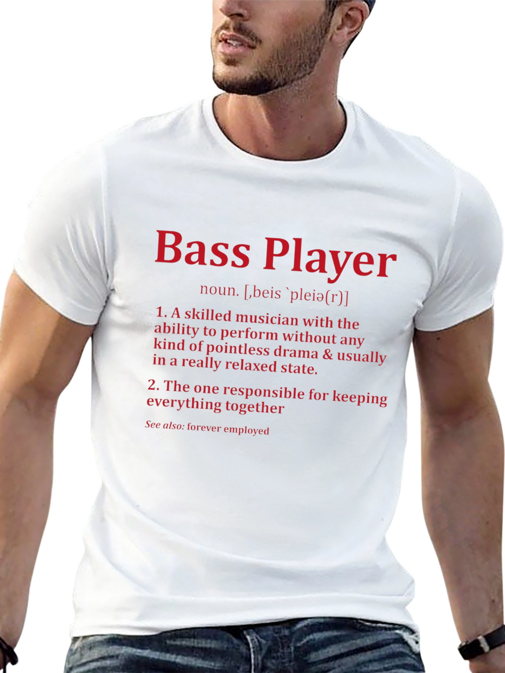 Bass Player Definition T-Shirt - Musician Gift