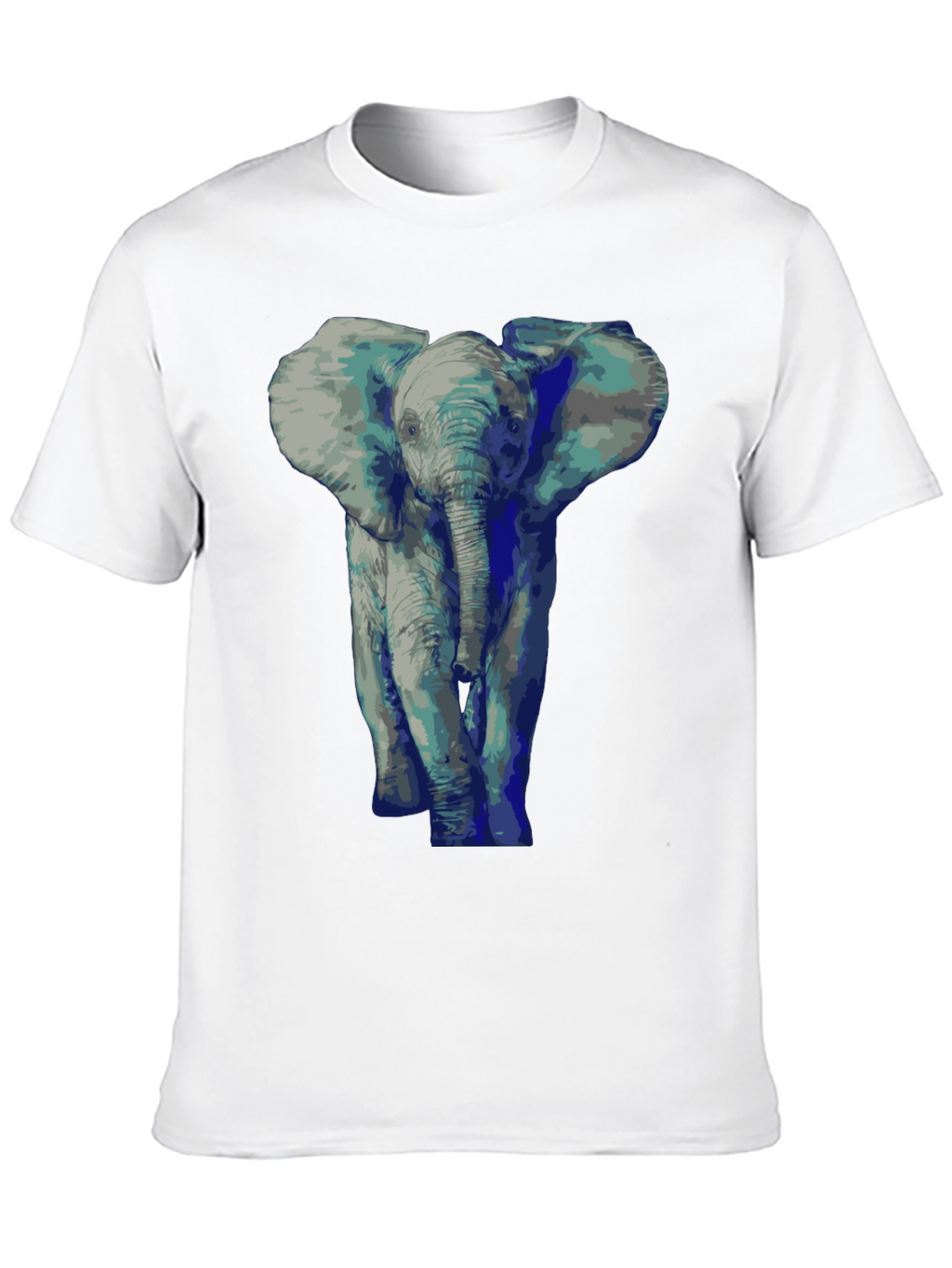 Elephant Graphic Tee - Black Cotton T-Shirt