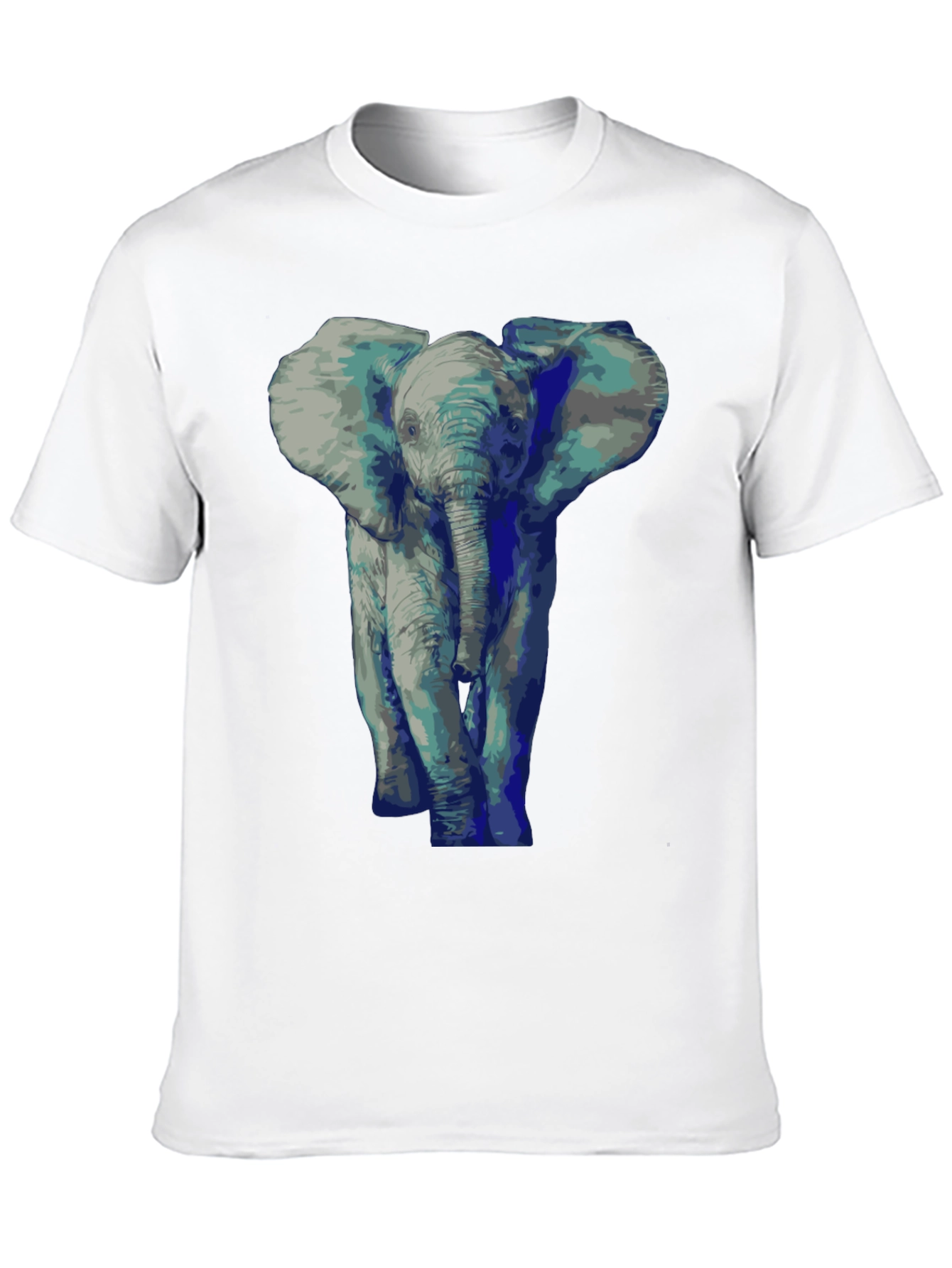 Elephant Graphic Tee - Black Cotton T-Shirt