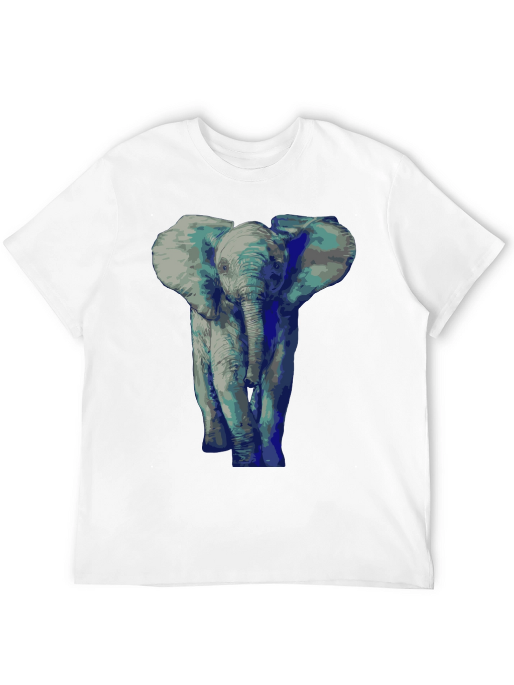 Elephant Graphic Tee - Black Cotton T-Shirt