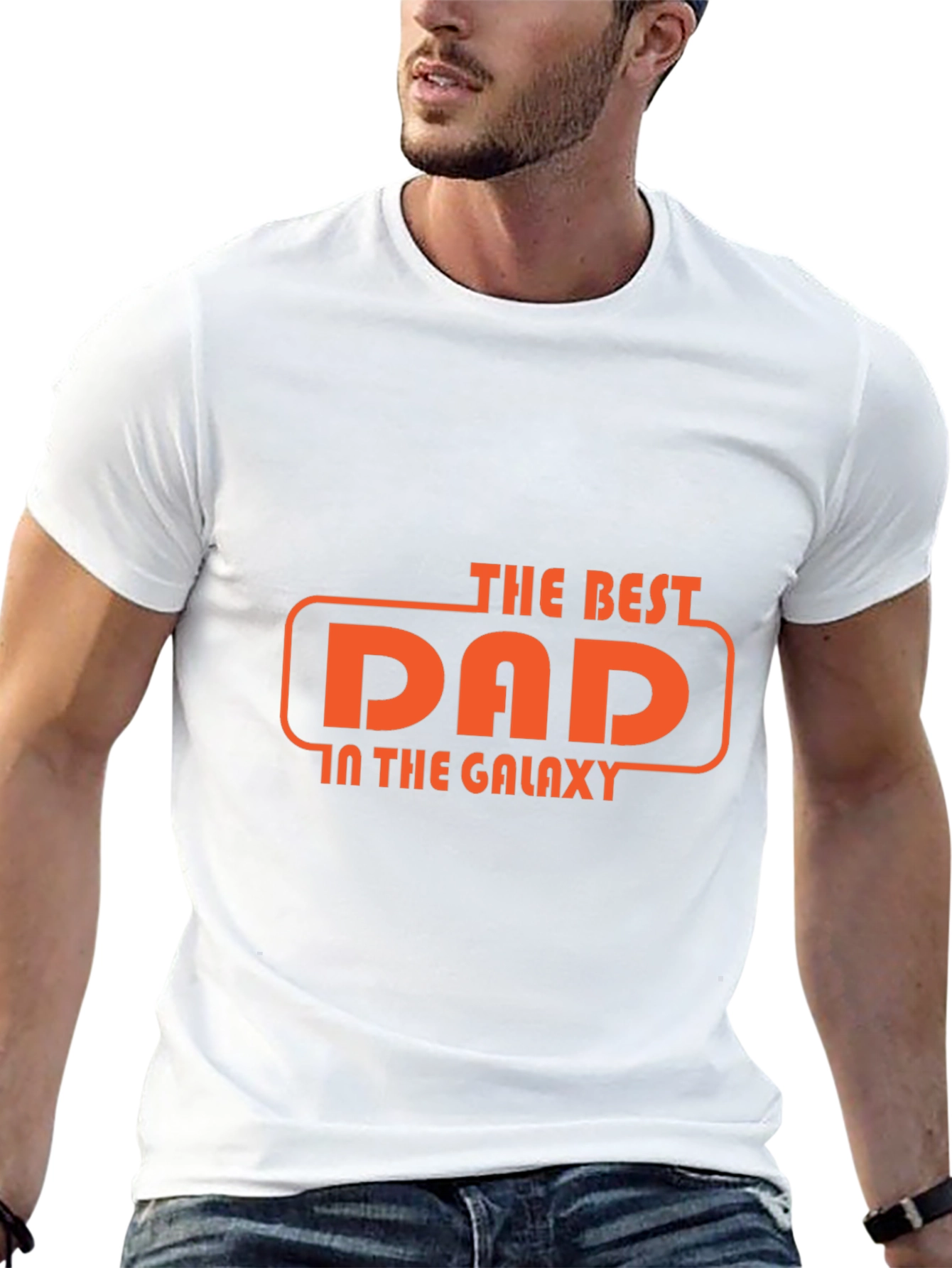 Best Dad in the Galaxy Graphic T-Shirt - Black