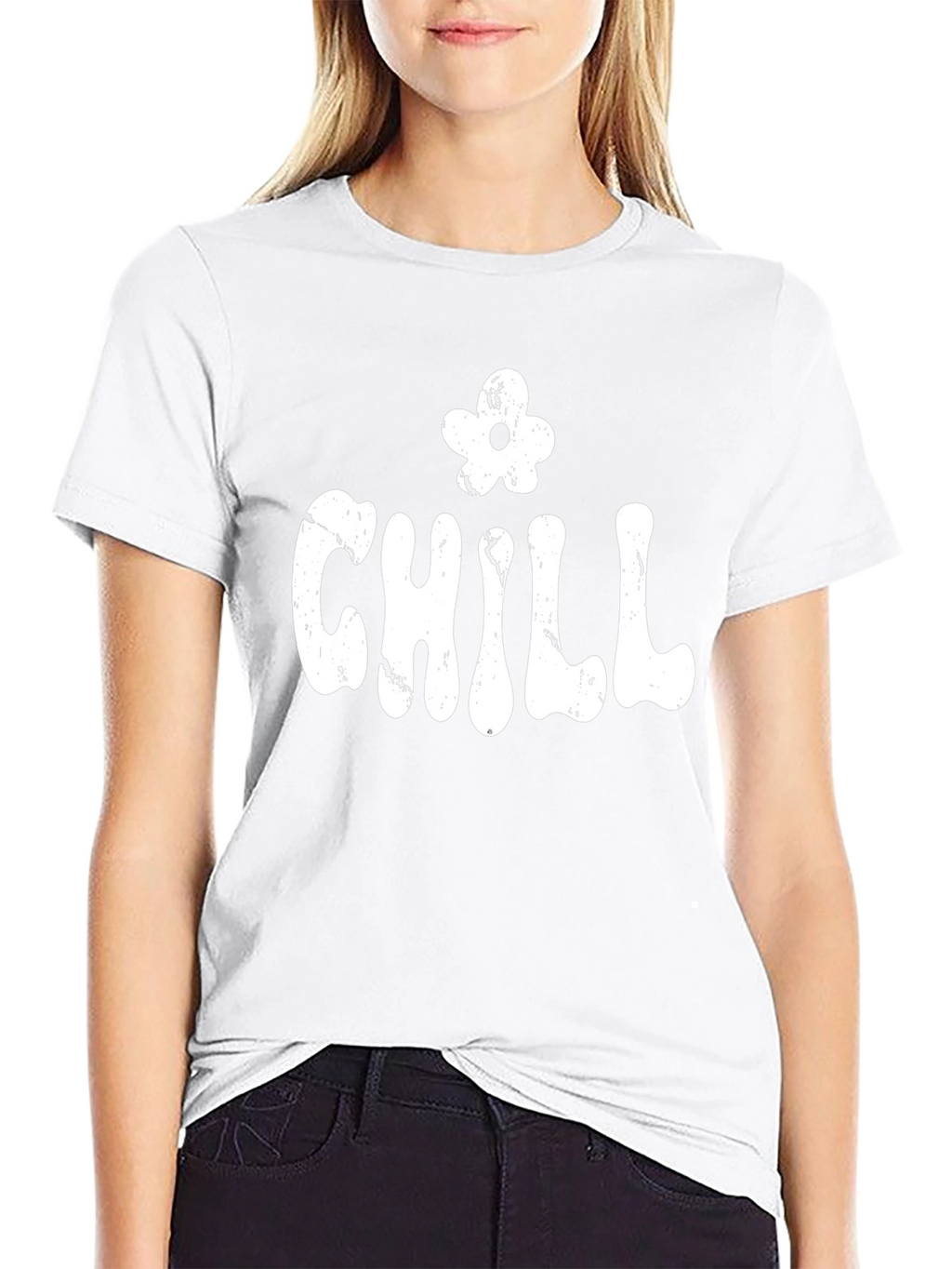 Chill Graphic Print Black T-Shirt