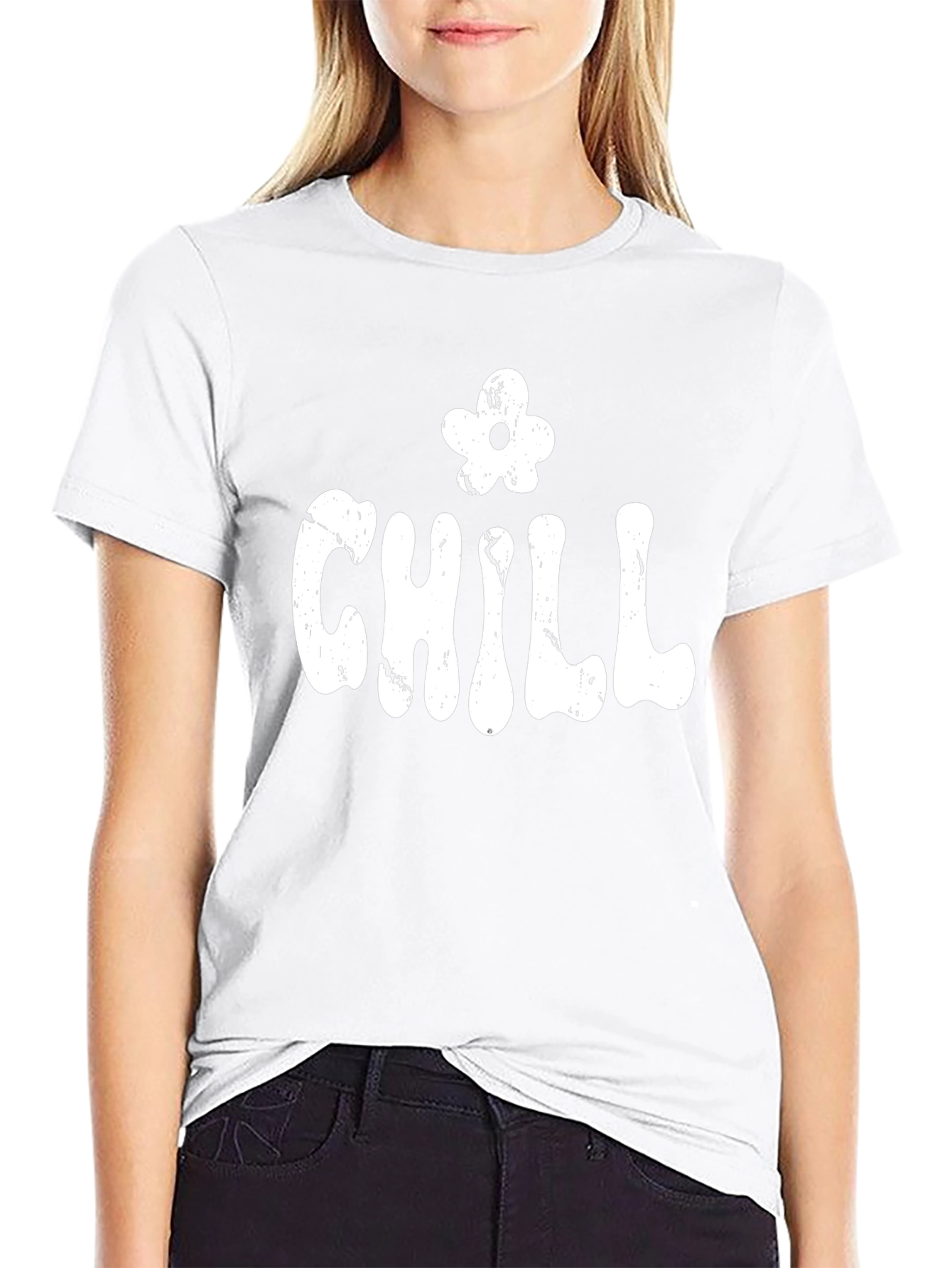 Chill Graphic Print Black T-Shirt