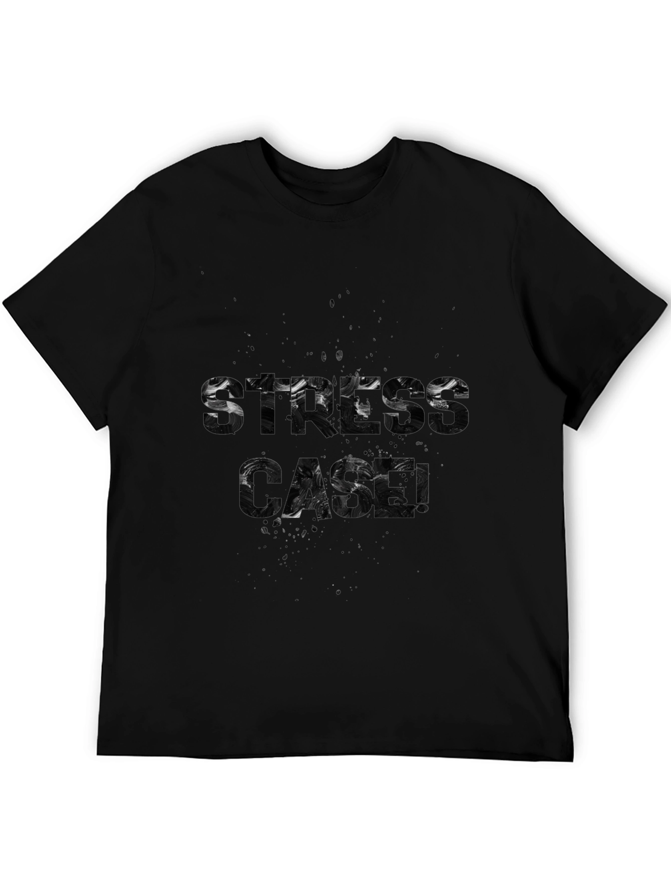 Stress Gang Graphic T-Shirt - Stylish Black Tee