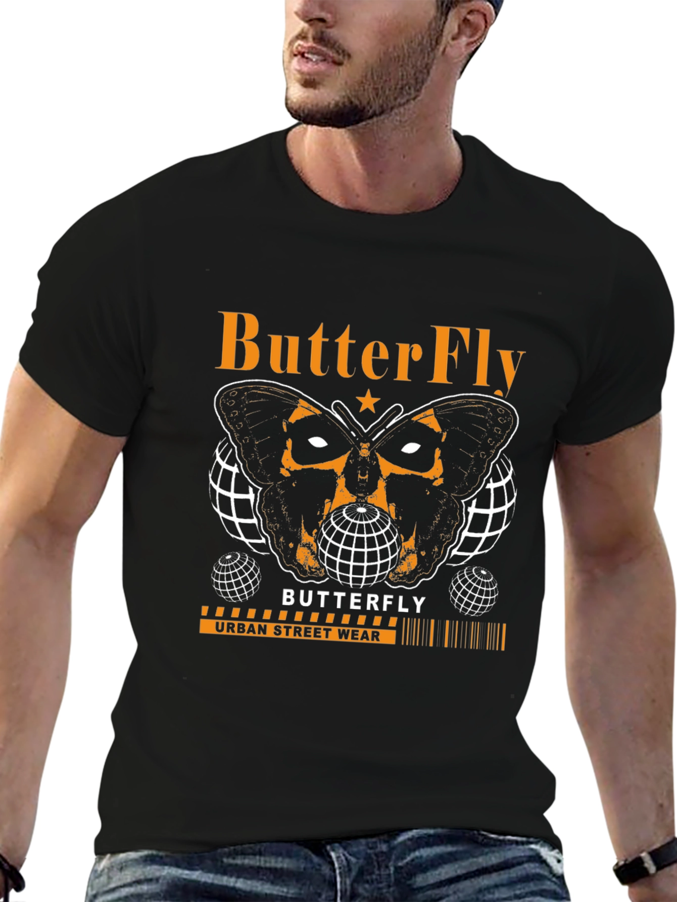 Butterfly Urban Streetwear Graphic Tee