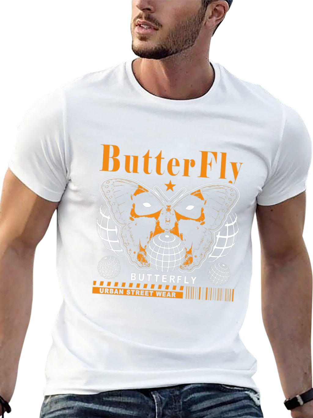 Butterfly Urban Streetwear Graphic Tee