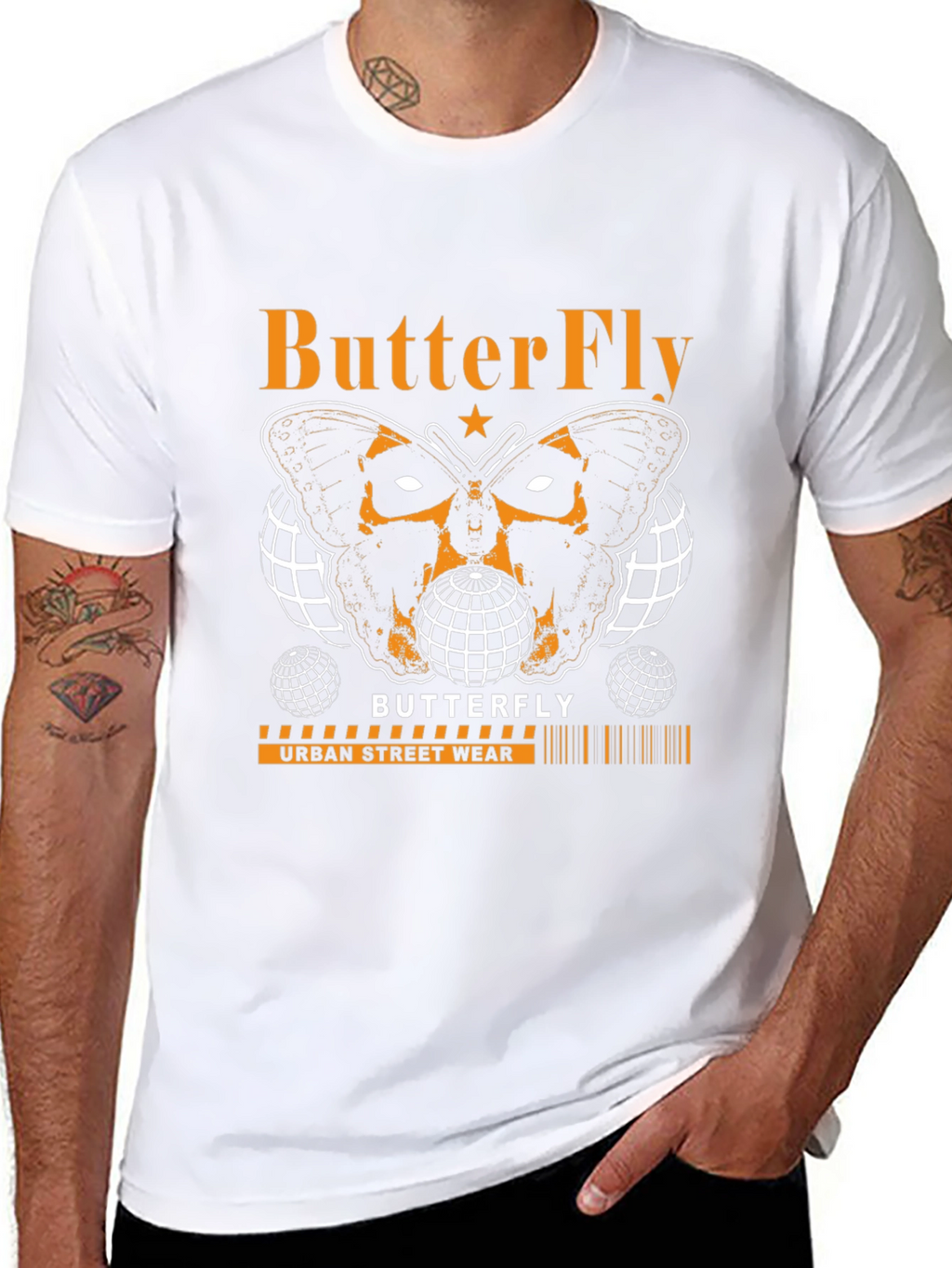 Butterfly Urban Streetwear Graphic Tee