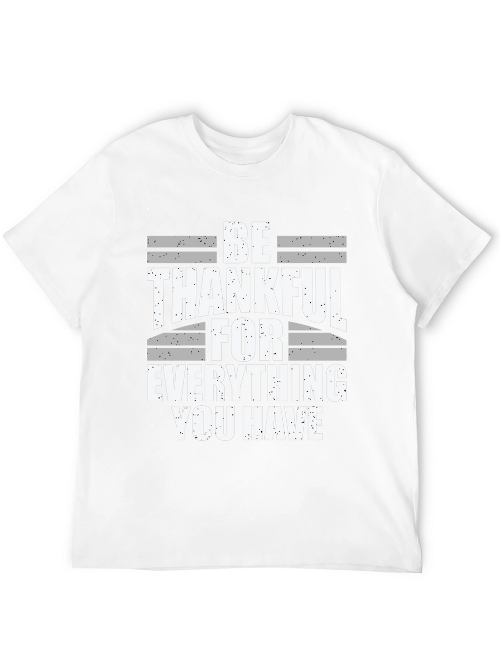 Be Thankful T-Shirt - Black Cotton Blend