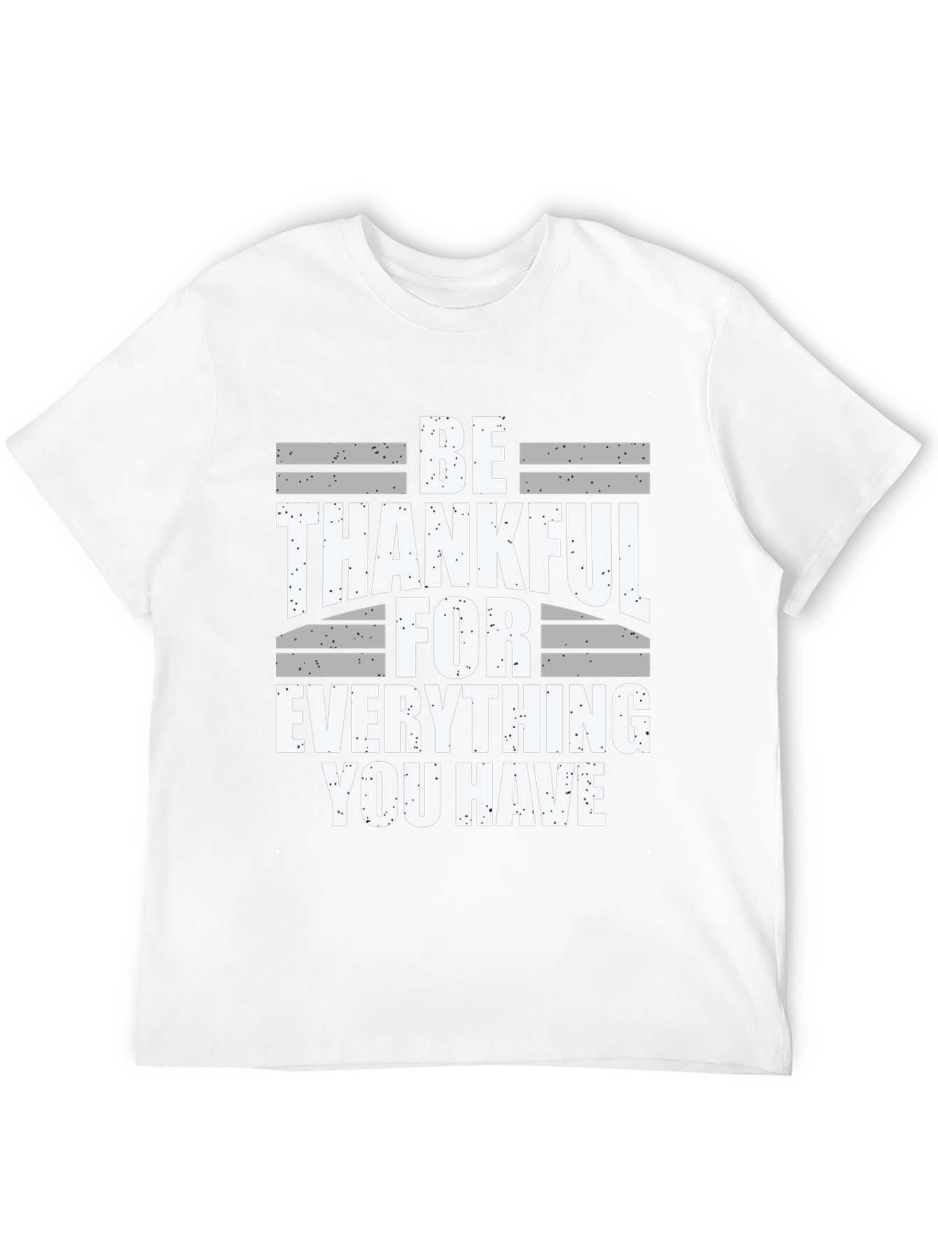 Be Thankful T-Shirt - Black Cotton Blend