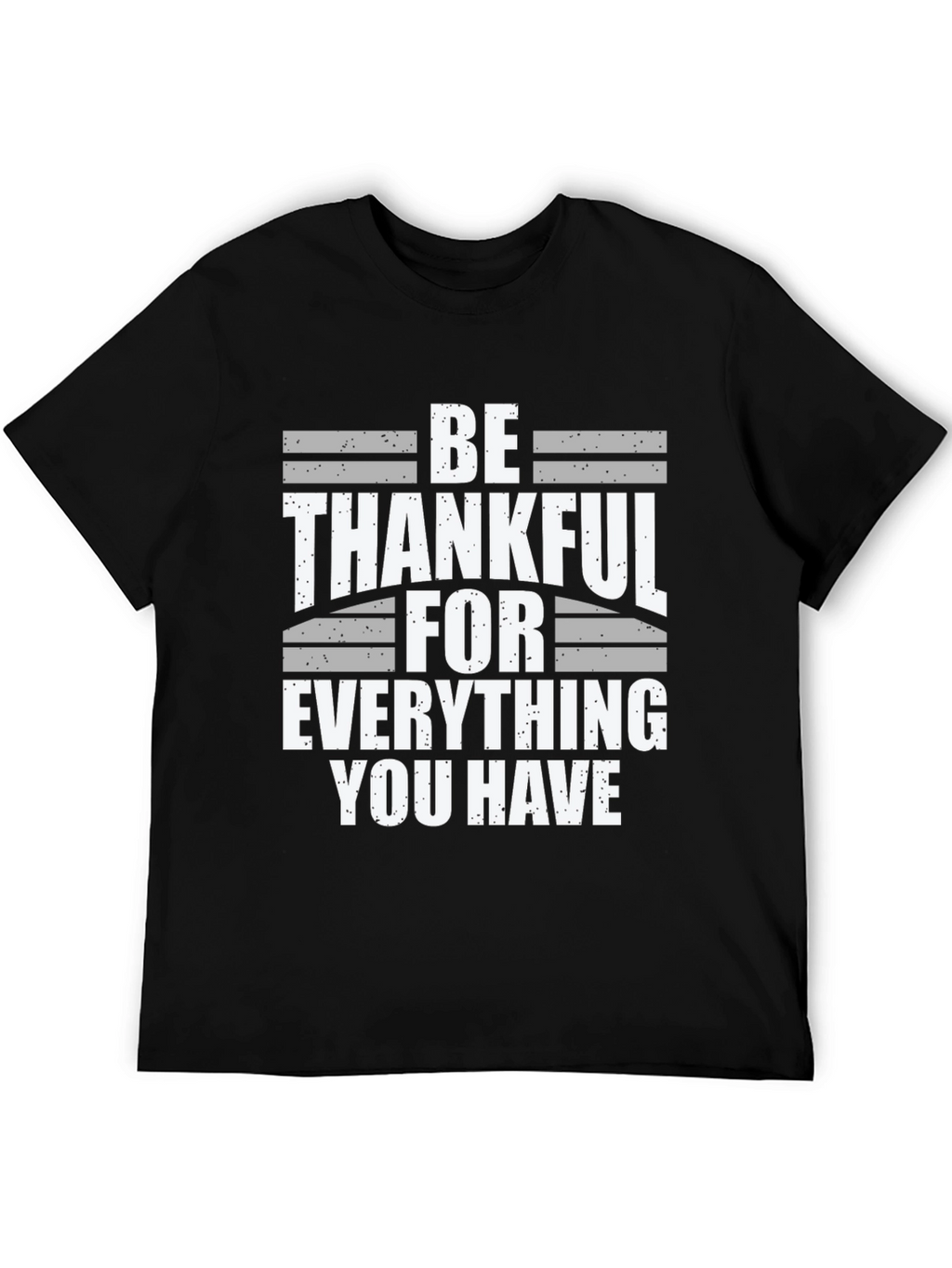 Be Thankful T-Shirt - Black Cotton Blend