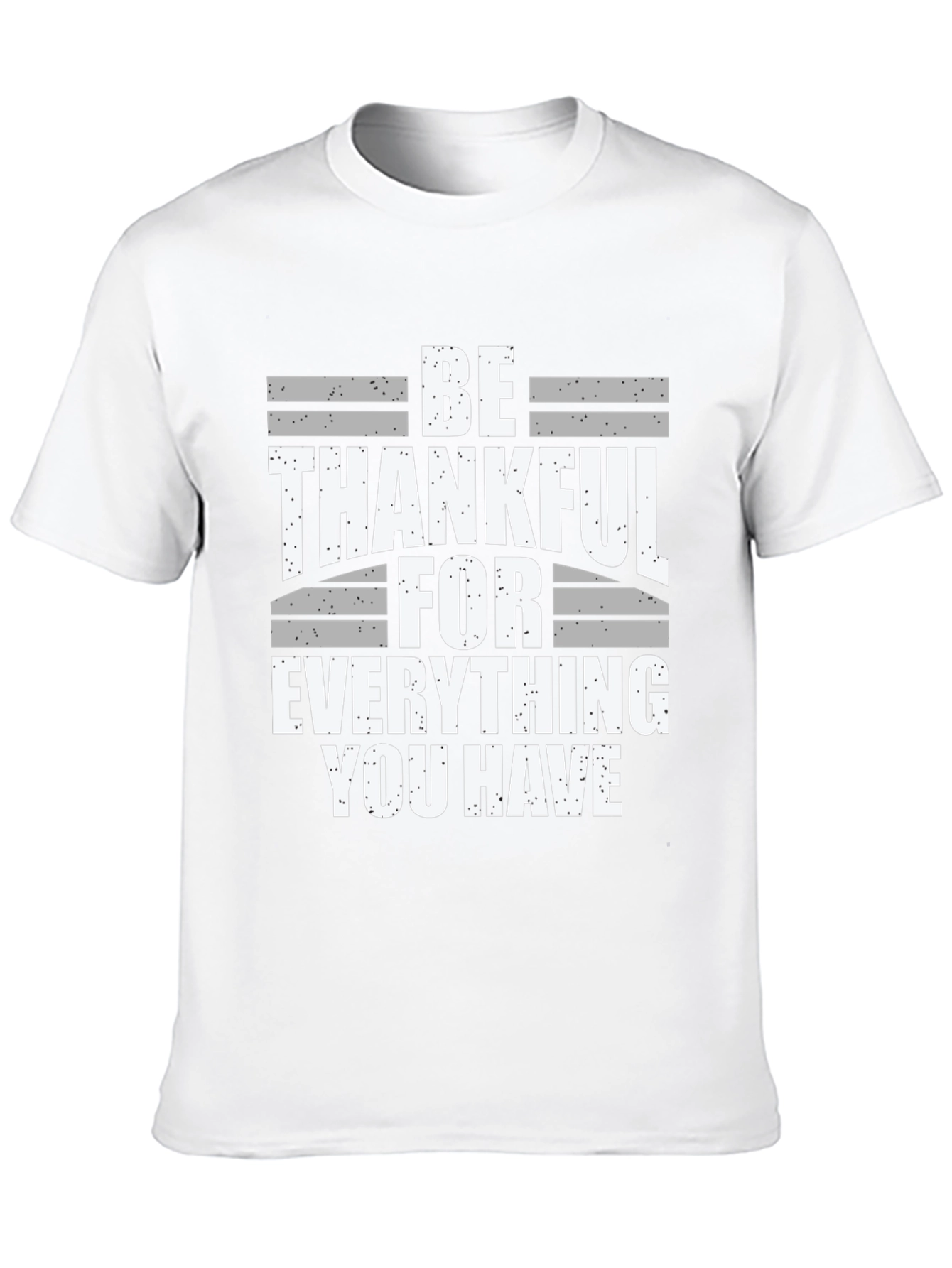 Be Thankful T-Shirt - Black Cotton Blend