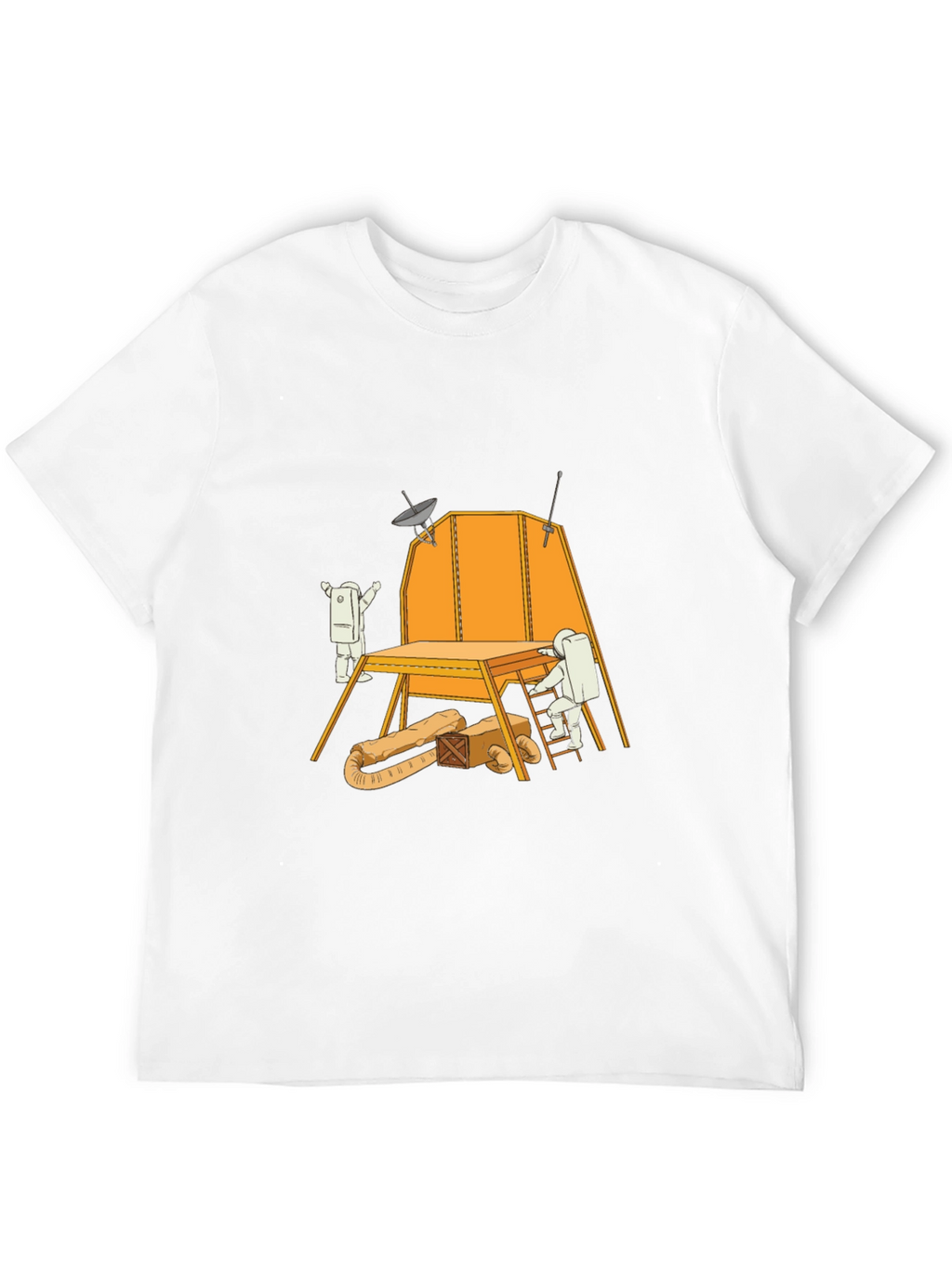 Astronaut Construction T-Shirt - Black Graphic Tee