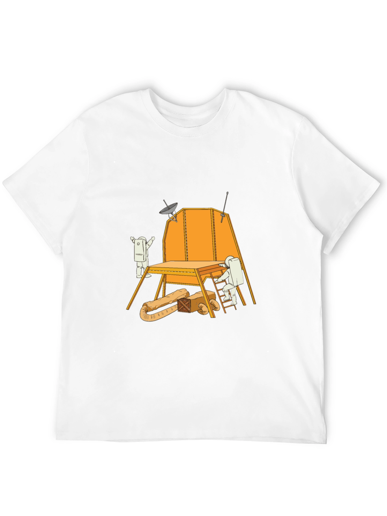 Astronaut Construction T-Shirt - Black Graphic Tee