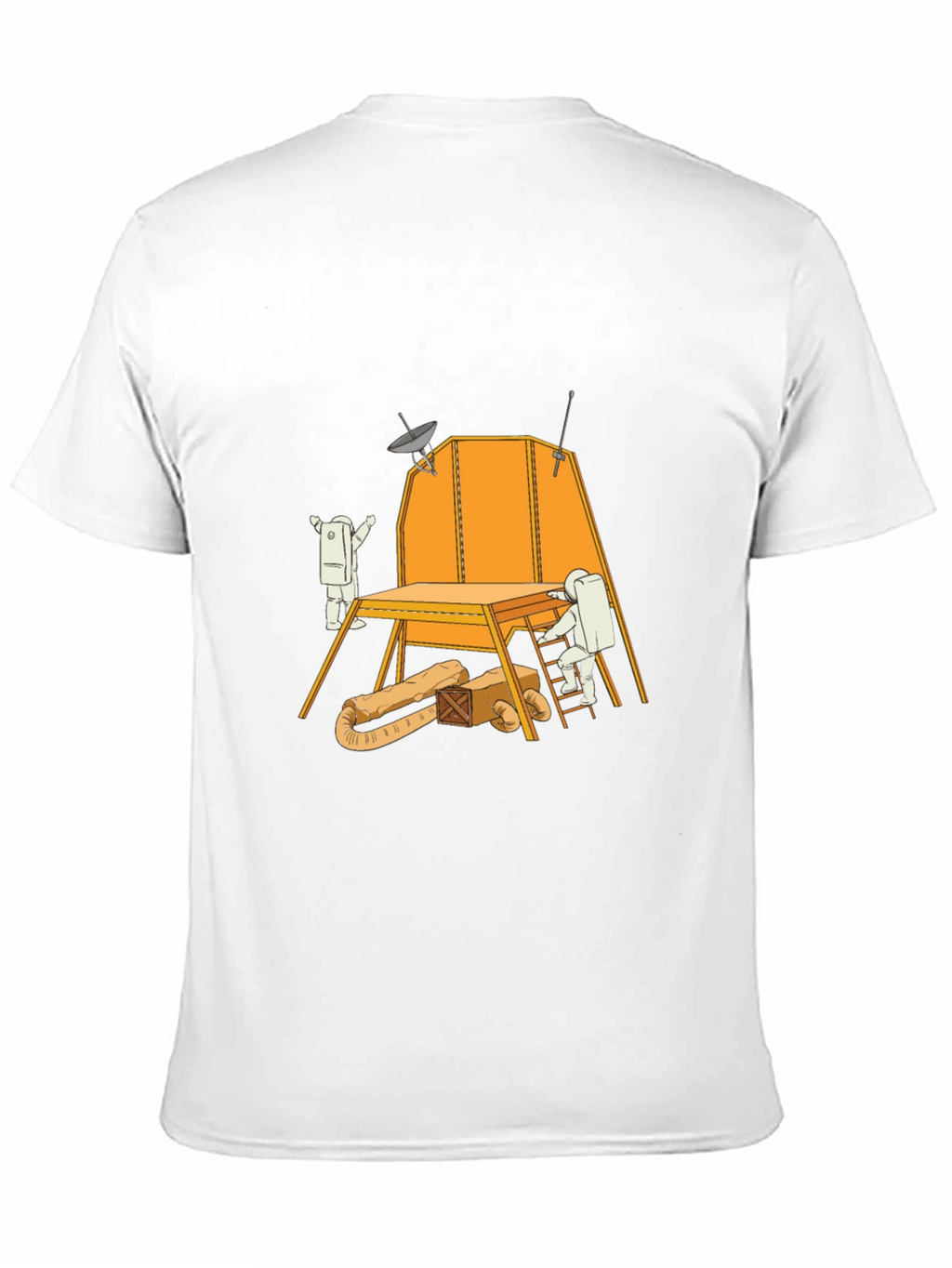 Astronaut Construction T-Shirt - Black Graphic Tee