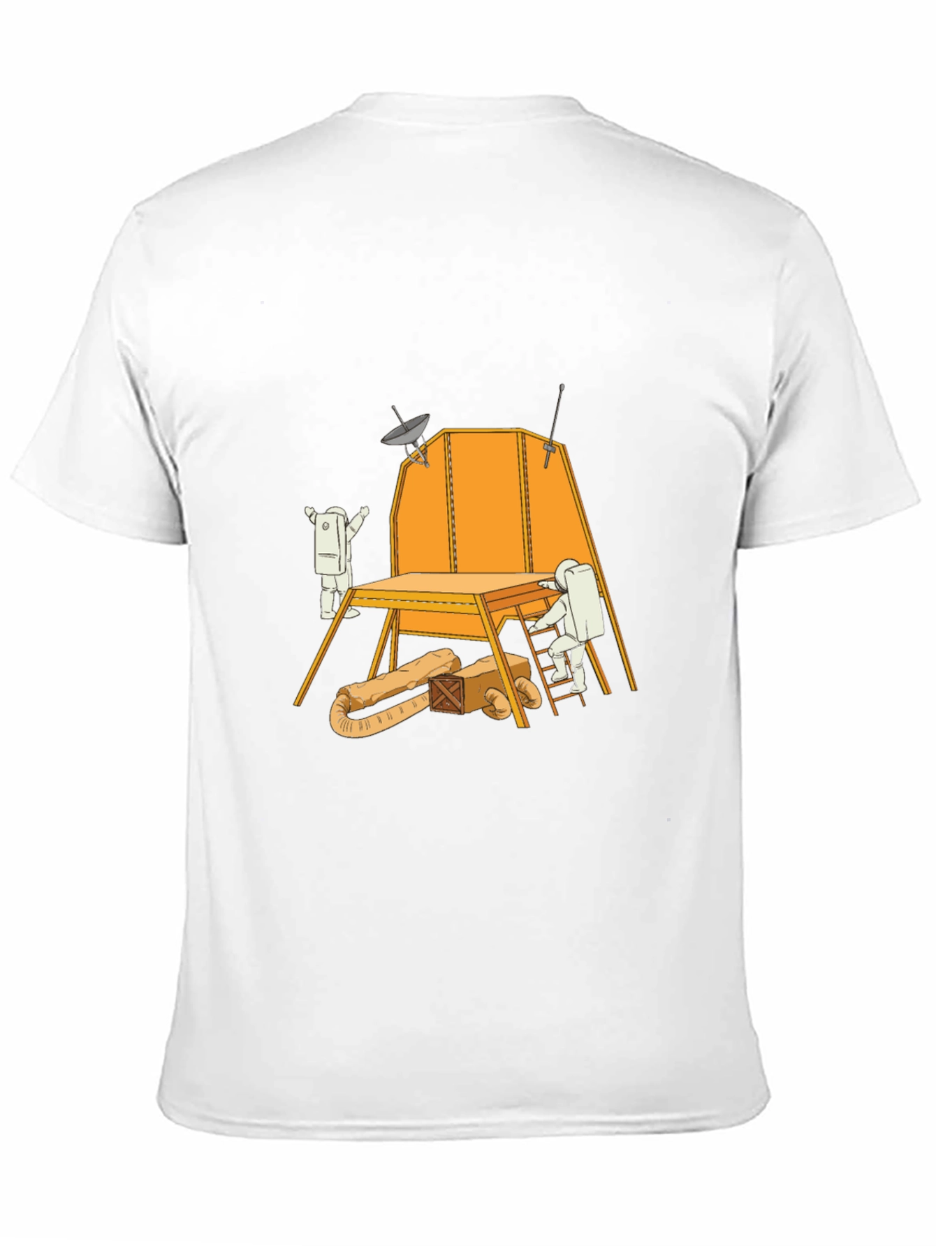 Astronaut Construction T-Shirt - Black Graphic Tee