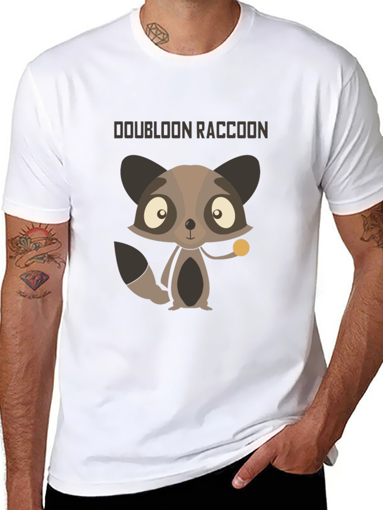 Doubloon Raccoon Graphic T-Shirt
