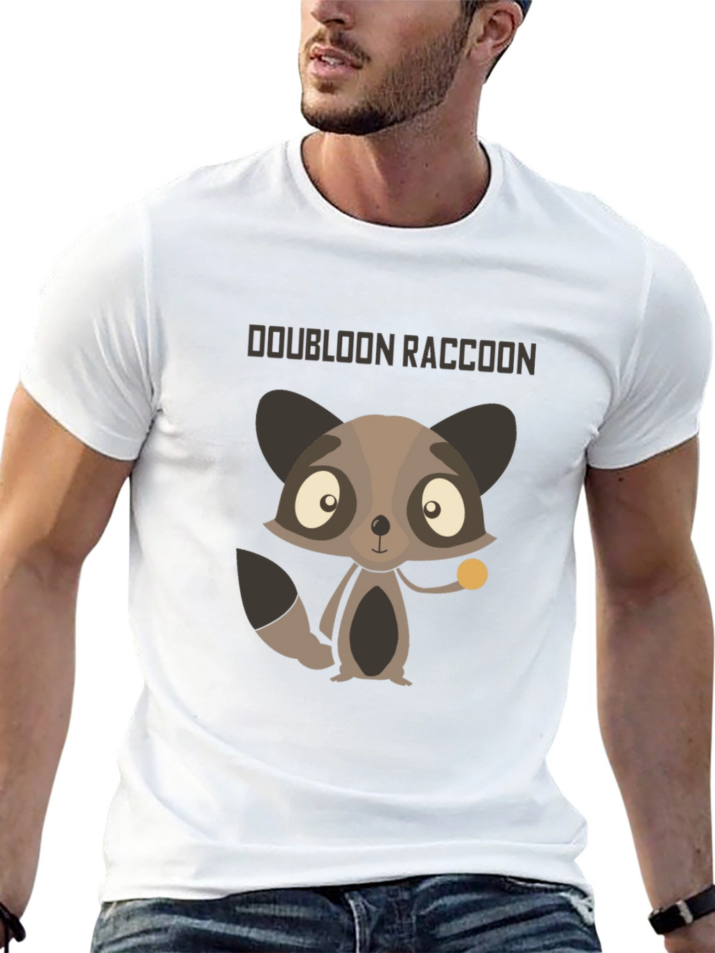 Doubloon Raccoon Graphic T-Shirt