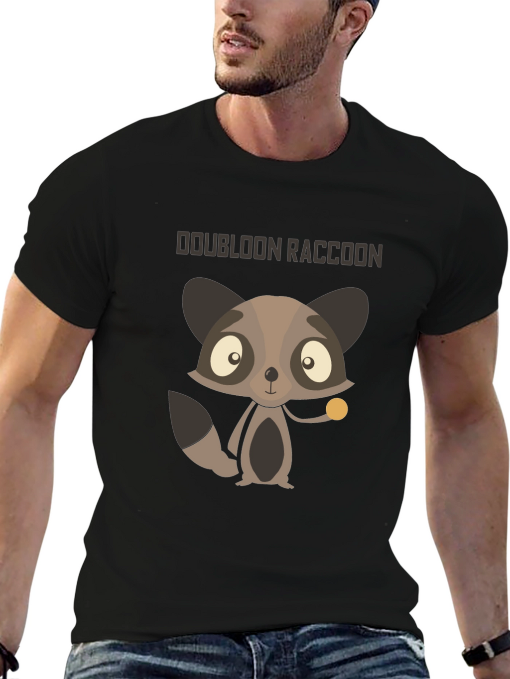 Doubloon Raccoon Graphic T-Shirt