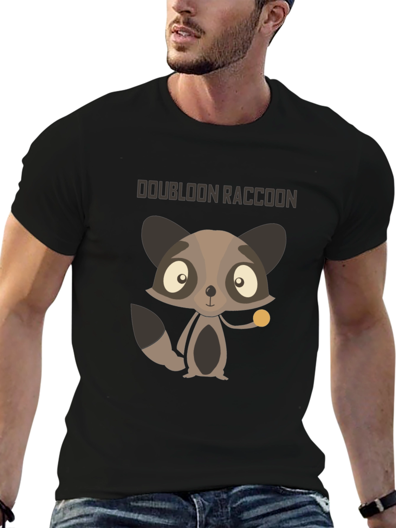 Doubloon Raccoon Graphic T-Shirt