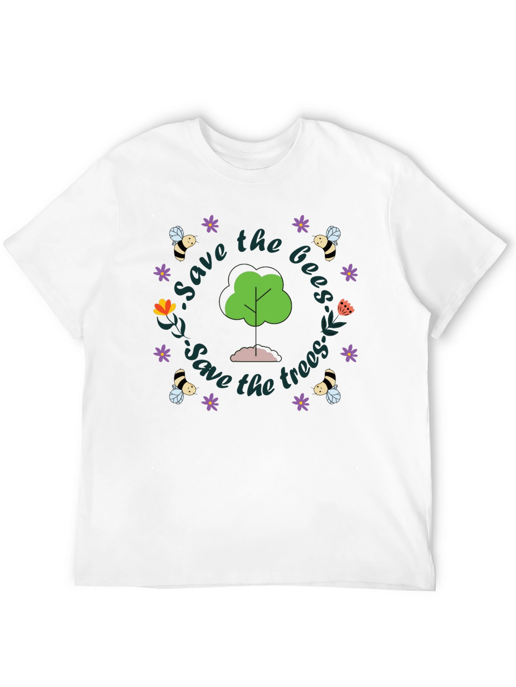 Save the Bees and Trees Graphic Tee