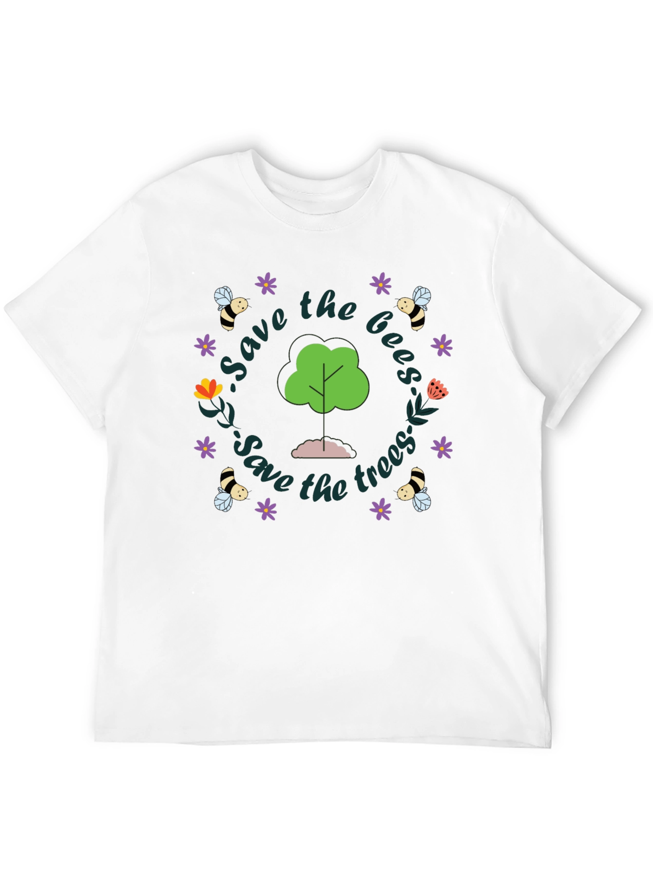 Save the Bees and Trees Graphic Tee