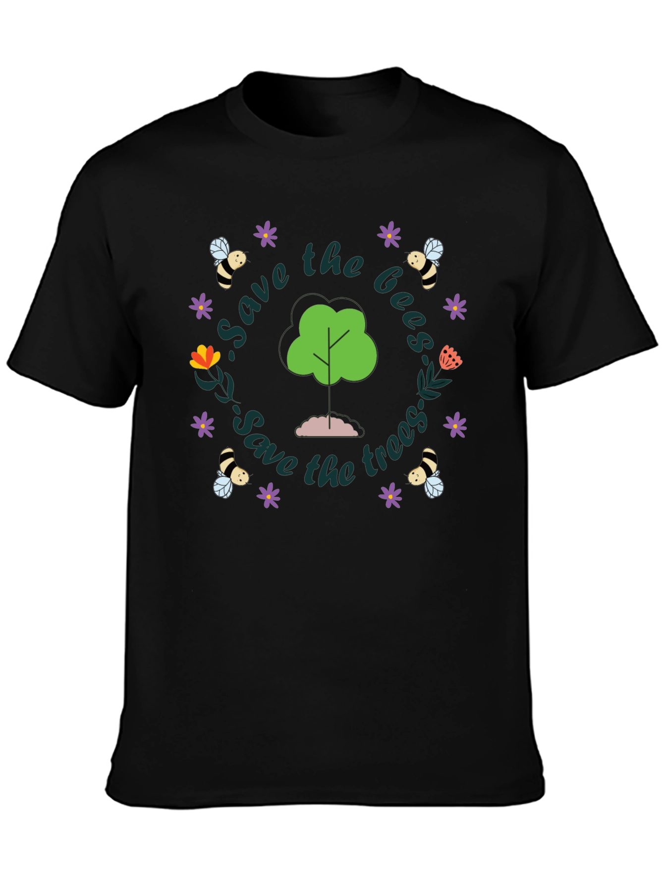 Save the Bees and Trees Graphic Tee