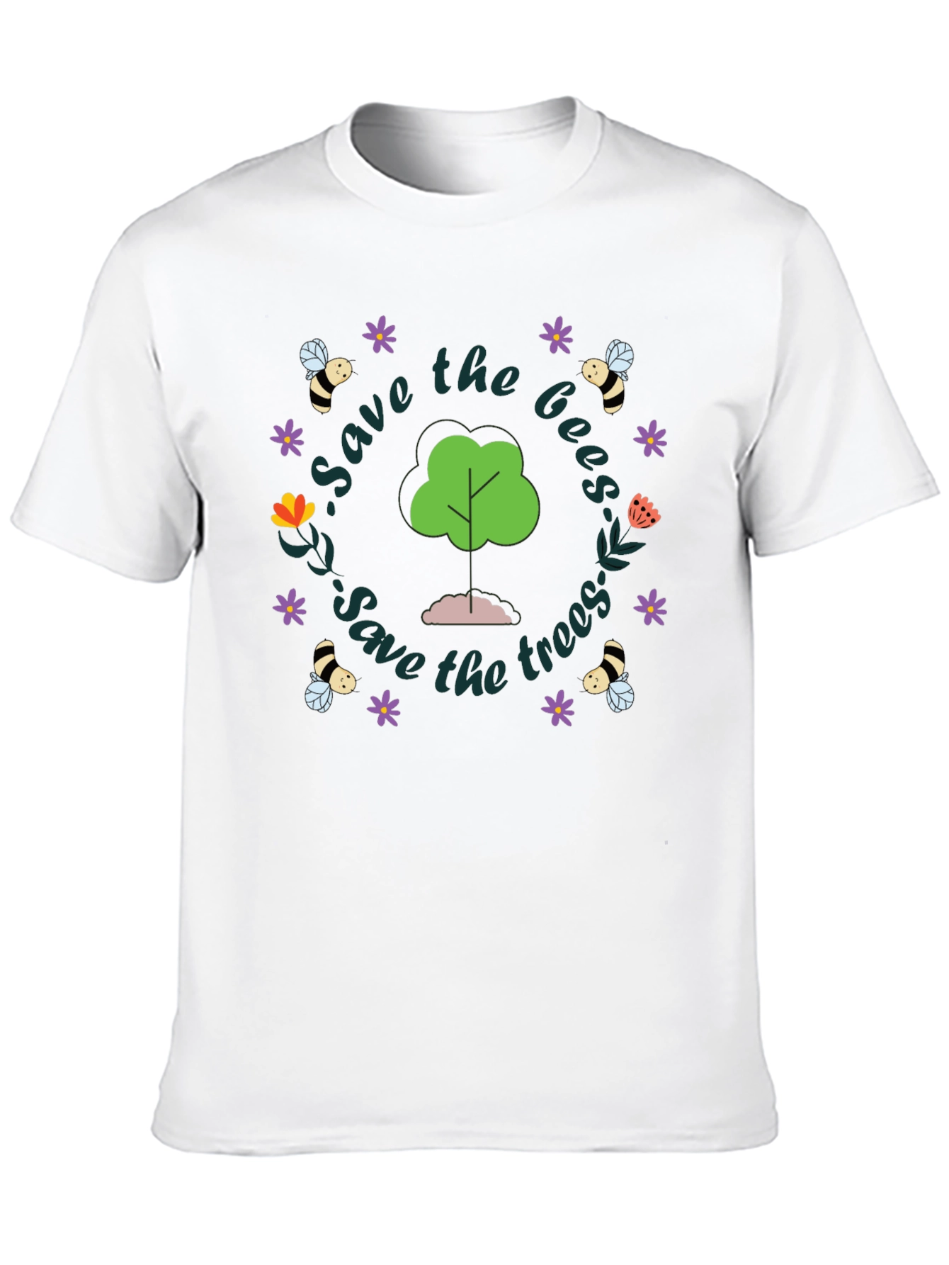 Save the Bees and Trees Graphic Tee