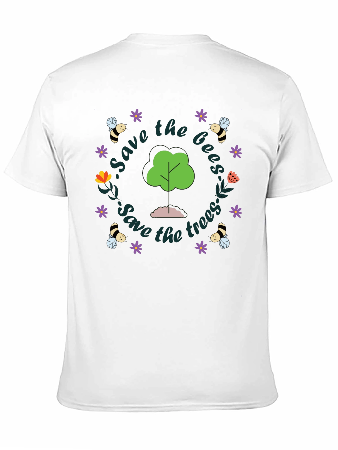 Save the Bees and Trees Graphic Tee