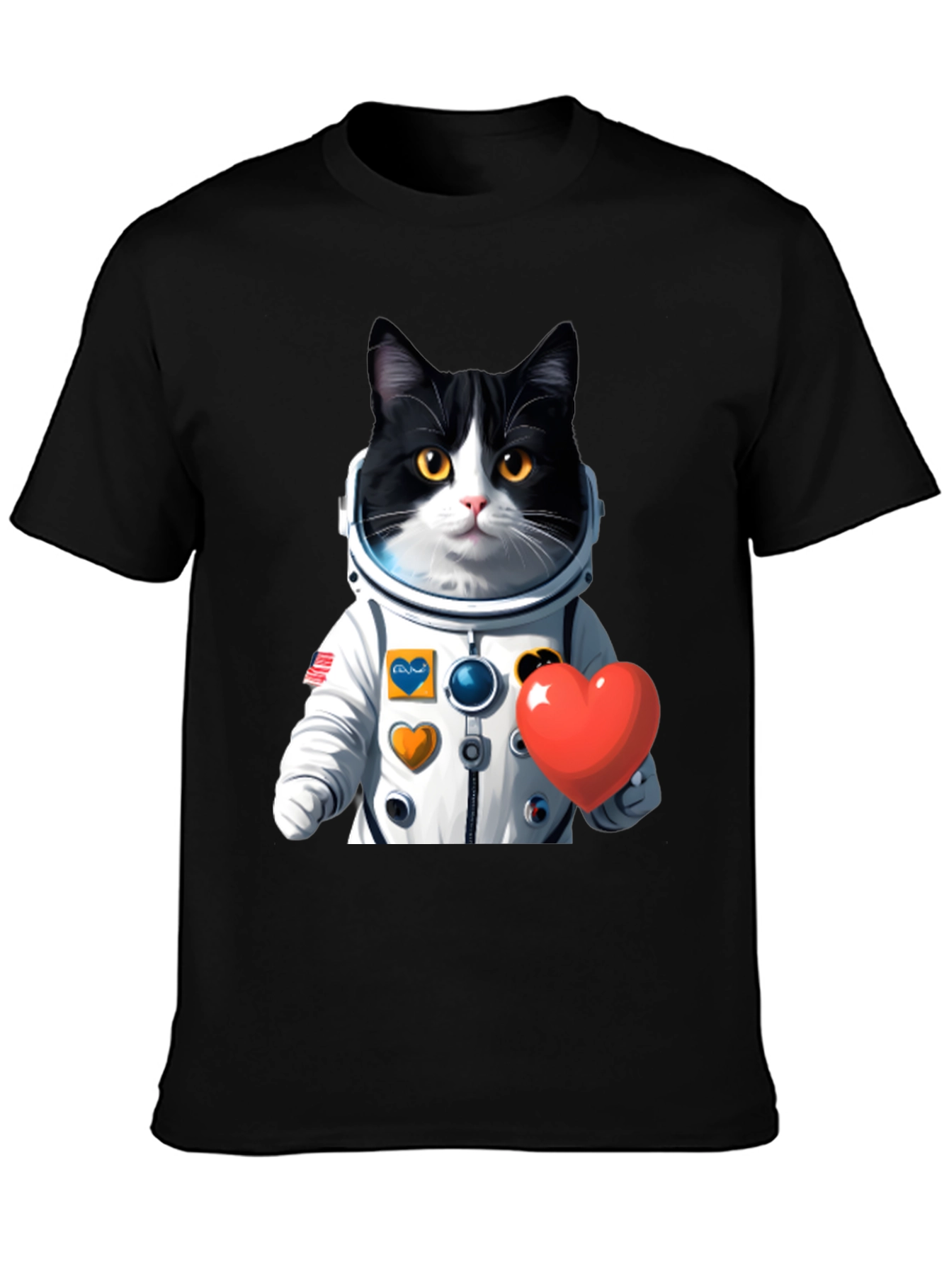 Cat Astronaut with Heart T-Shirt