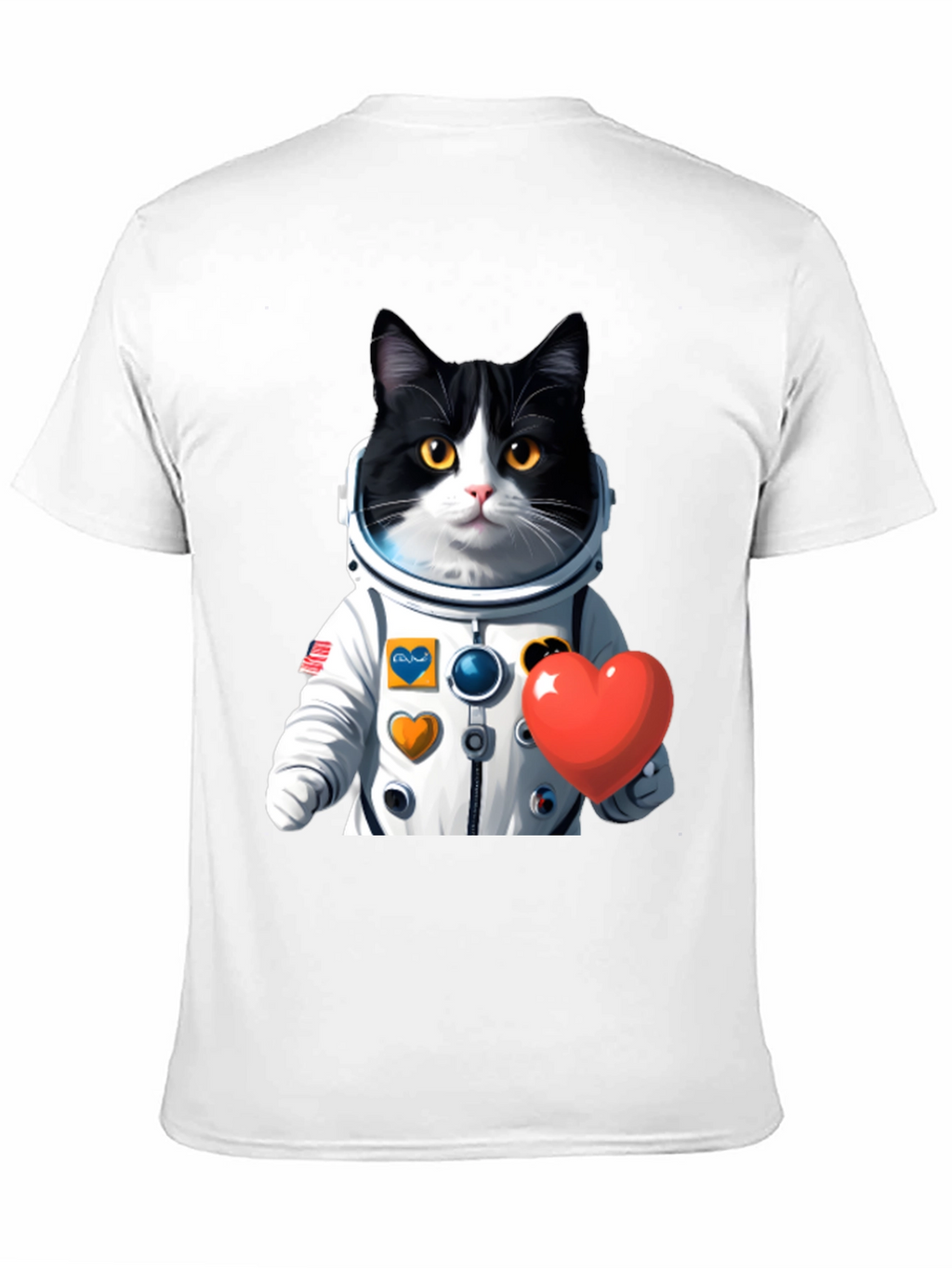 Cat Astronaut with Heart T-Shirt