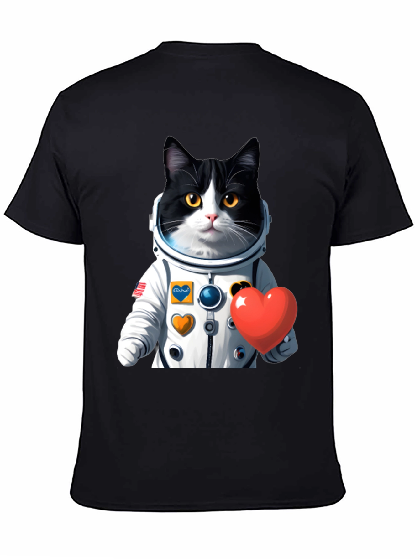 Cat Astronaut with Heart T-Shirt
