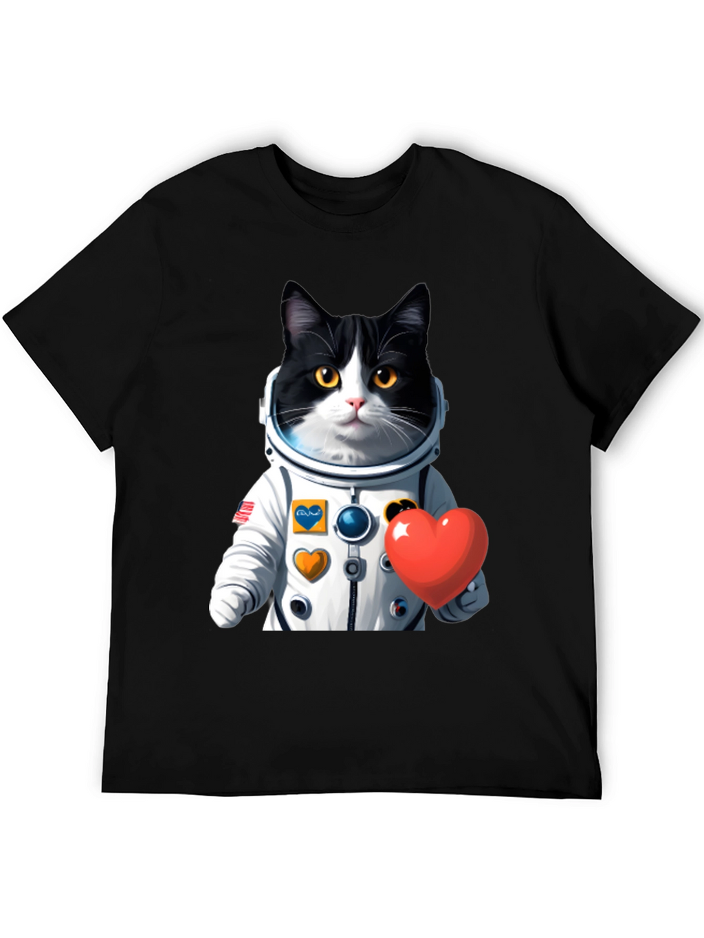 Cat Astronaut with Heart T-Shirt