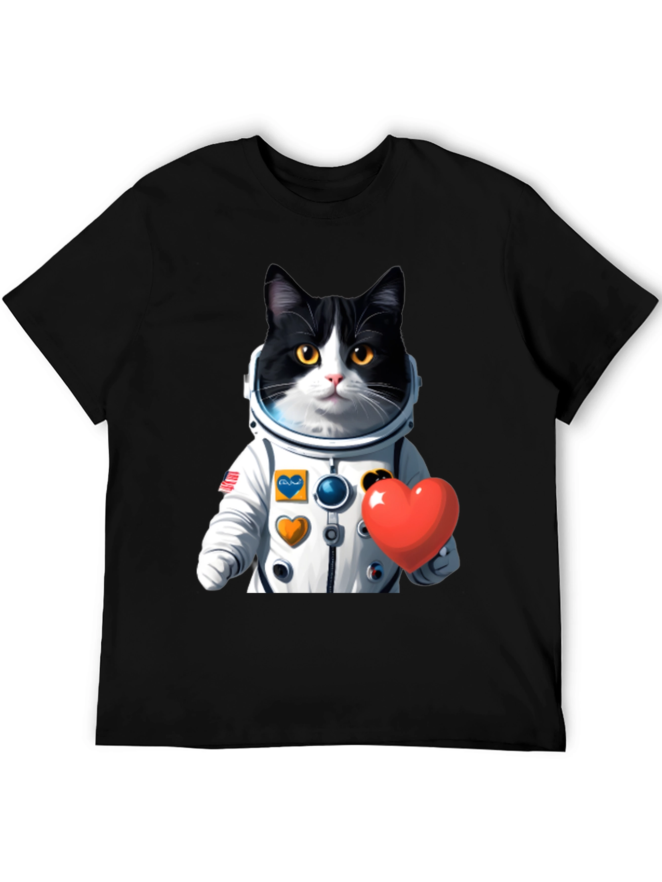 Cat Astronaut with Heart T-Shirt