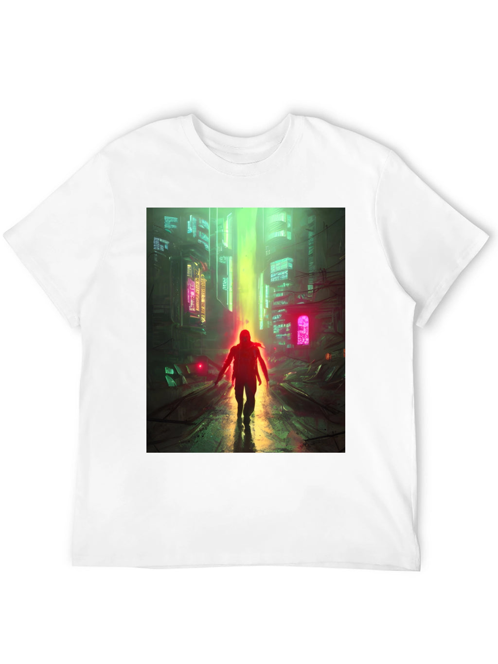 Cyberpunk Cityscape Graphic Tee