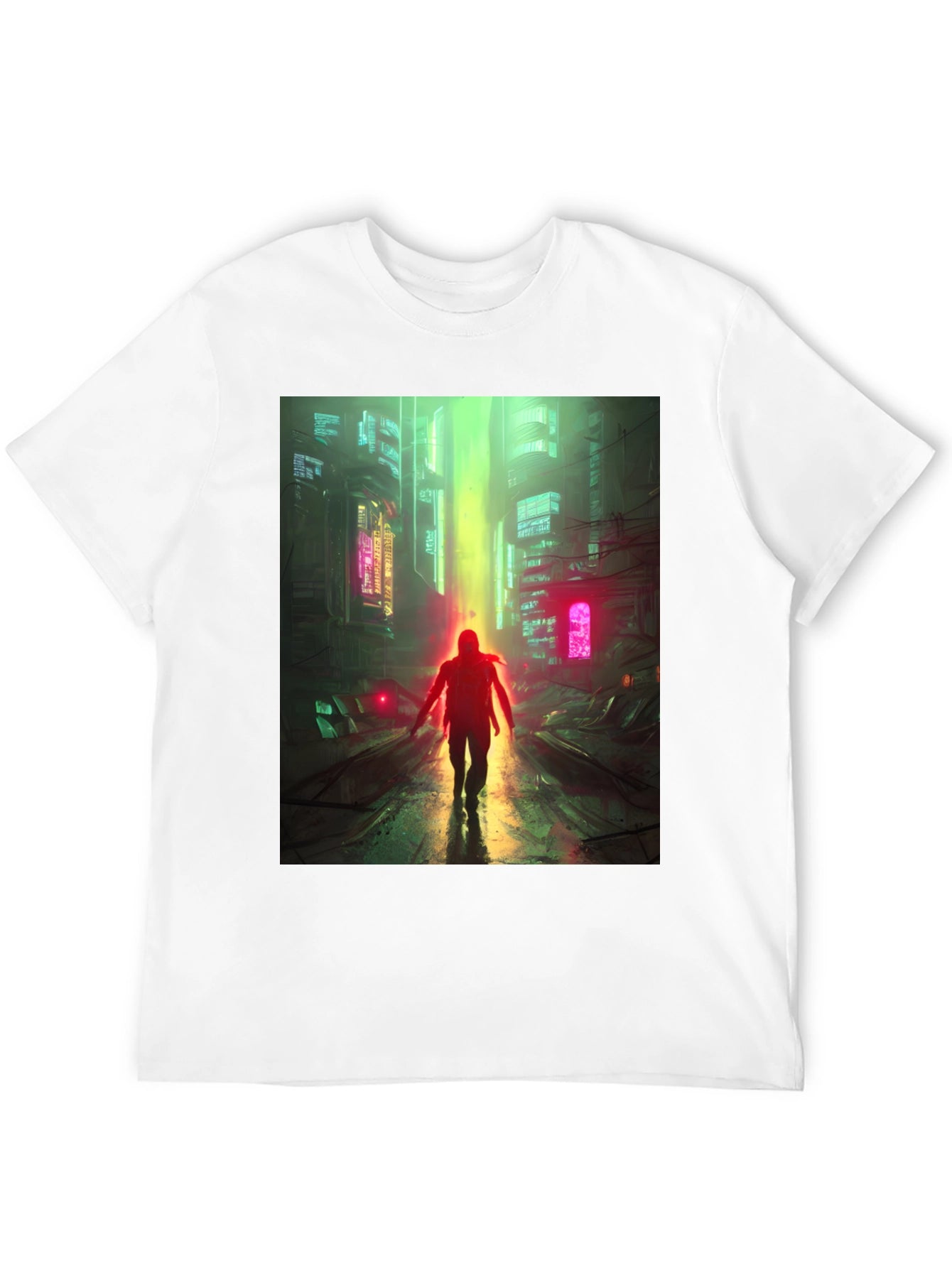Cyberpunk Cityscape Graphic Tee