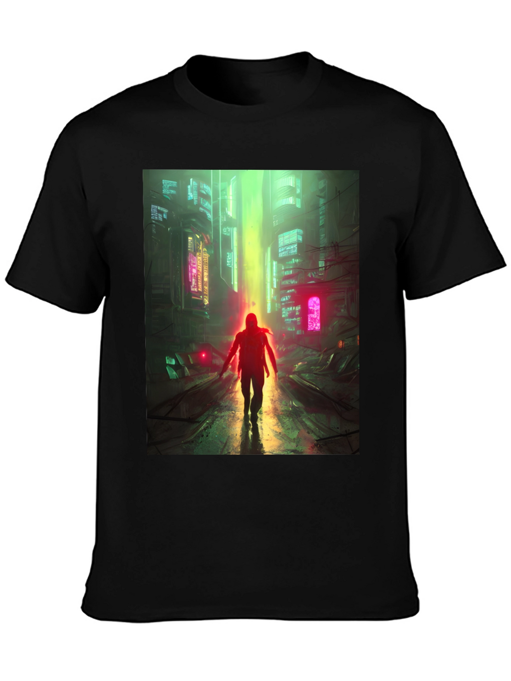 Cyberpunk Cityscape Graphic Tee