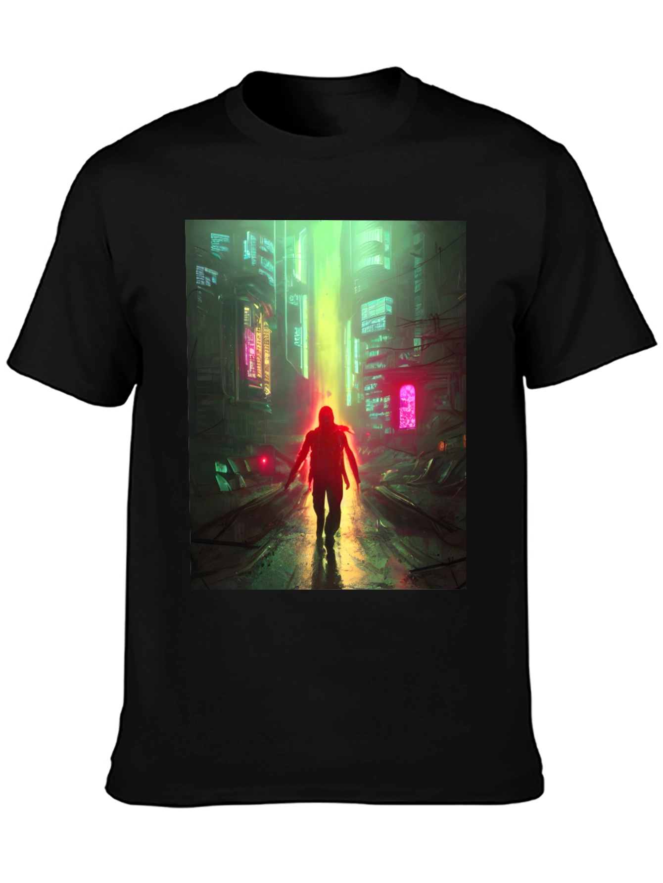 Cyberpunk Cityscape Graphic Tee