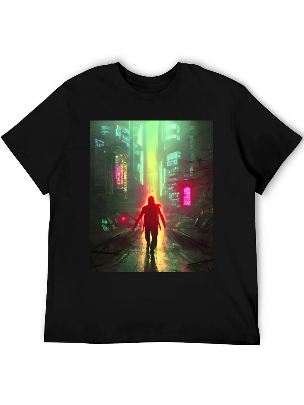 Cyberpunk Cityscape Graphic Tee