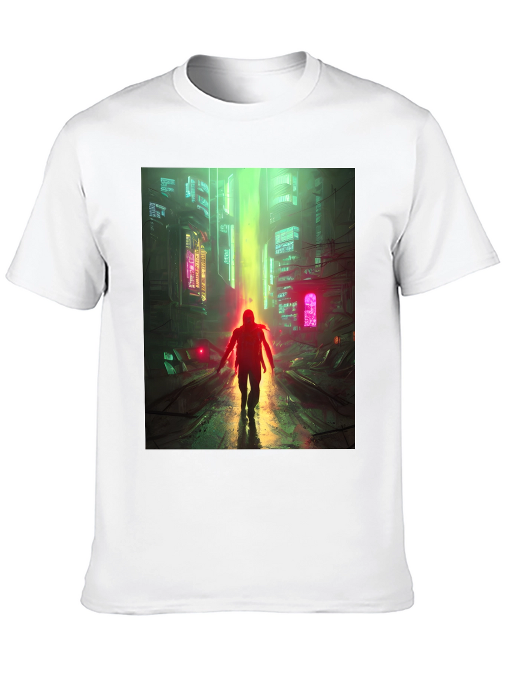 Cyberpunk Cityscape Graphic Tee
