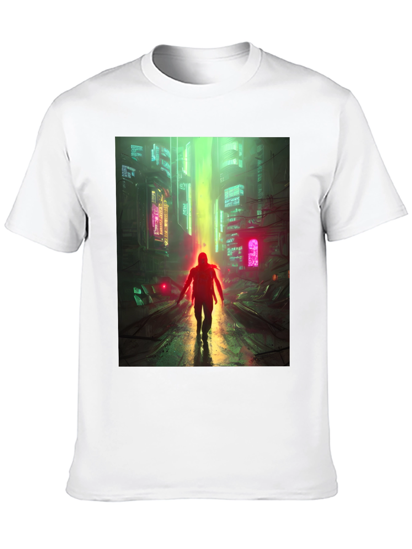 Cyberpunk Cityscape Graphic Tee